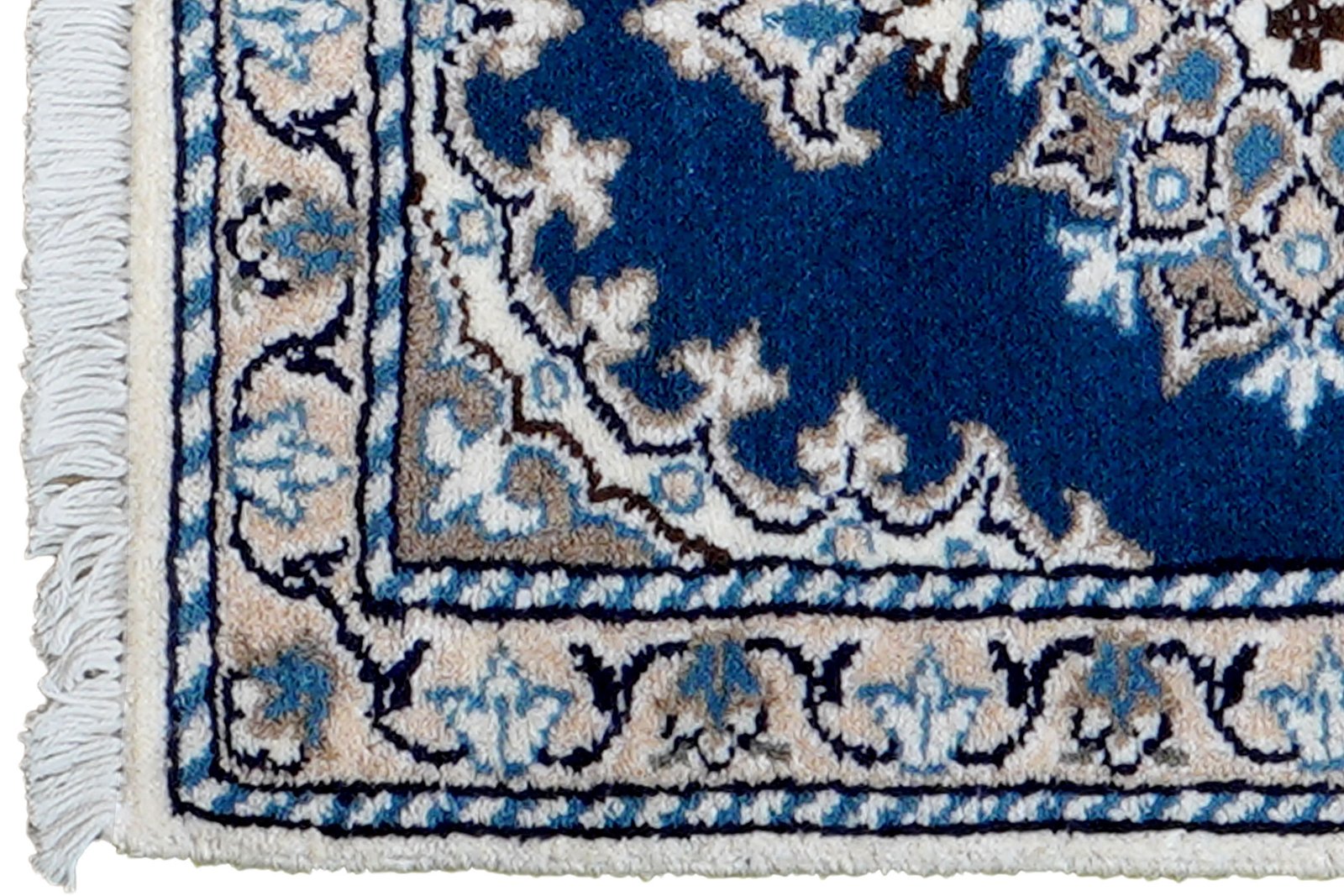 Nain 12La — Hand-knotted, 39x56 cm, Blue, 100% Virgin Wool | View 3