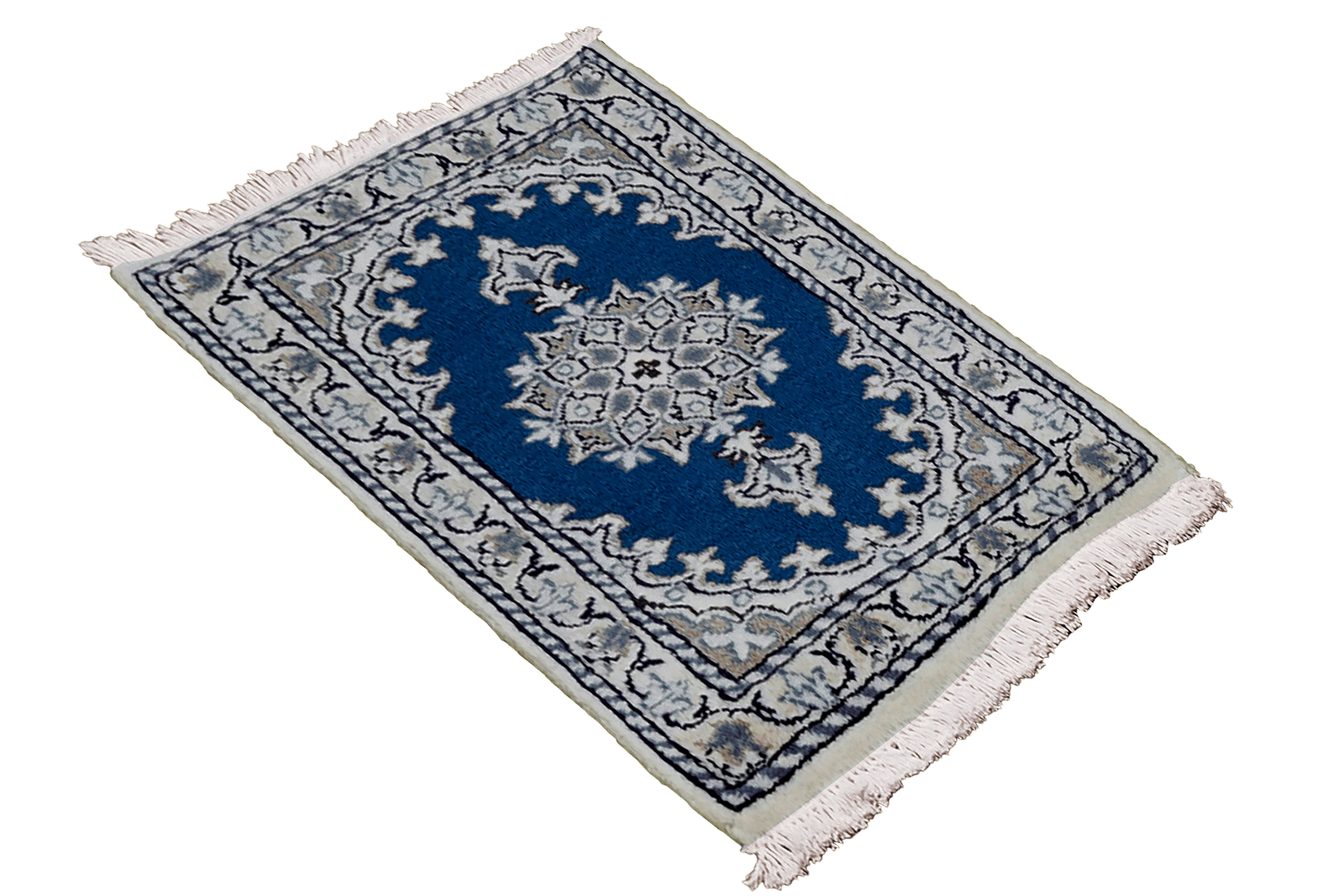Nain 12La — Hand-knotted, 39x56 cm, Blue, 100% Virgin Wool | View 4