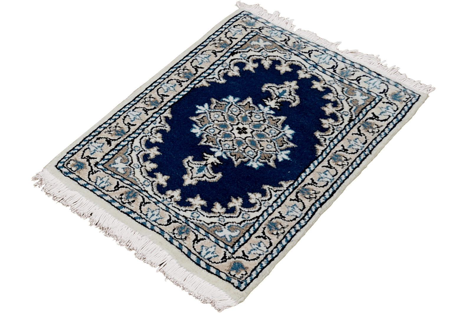 Nain 12La — Hand-knotted, 39x56 cm, Blue, 100% Virgin Wool | View 5
