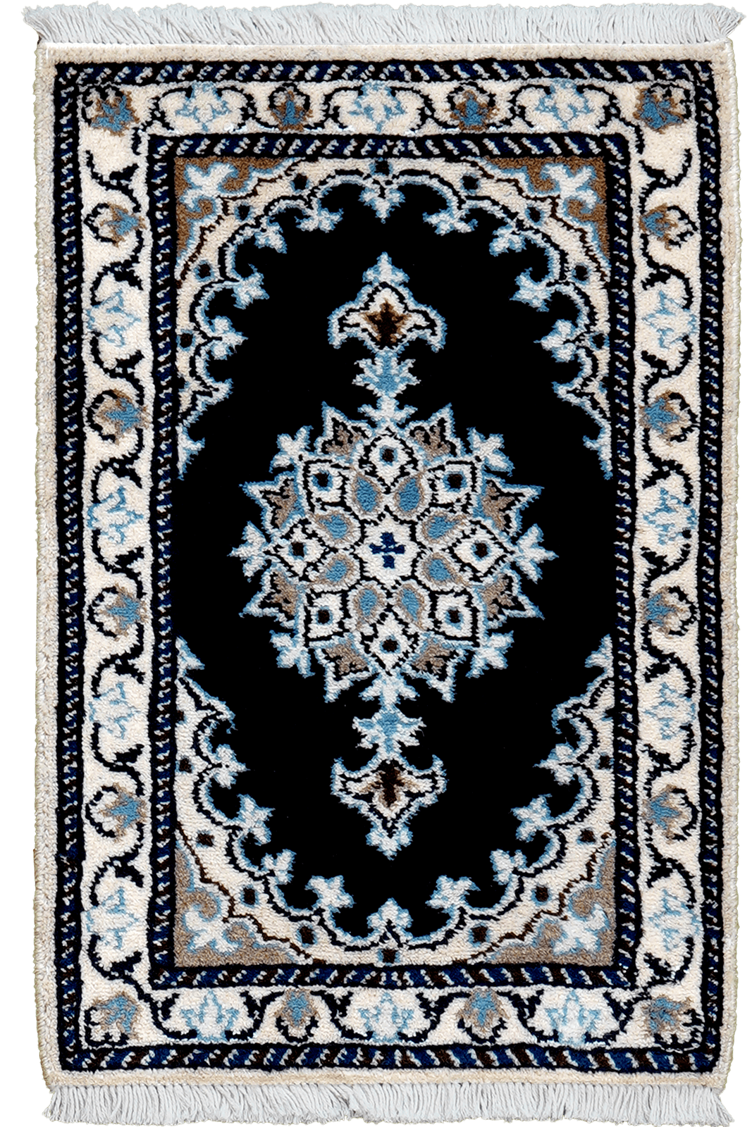 Nain 12La — Hand-knotted, 40x61 cm, Blue, 100% Virgin Wool | Main view