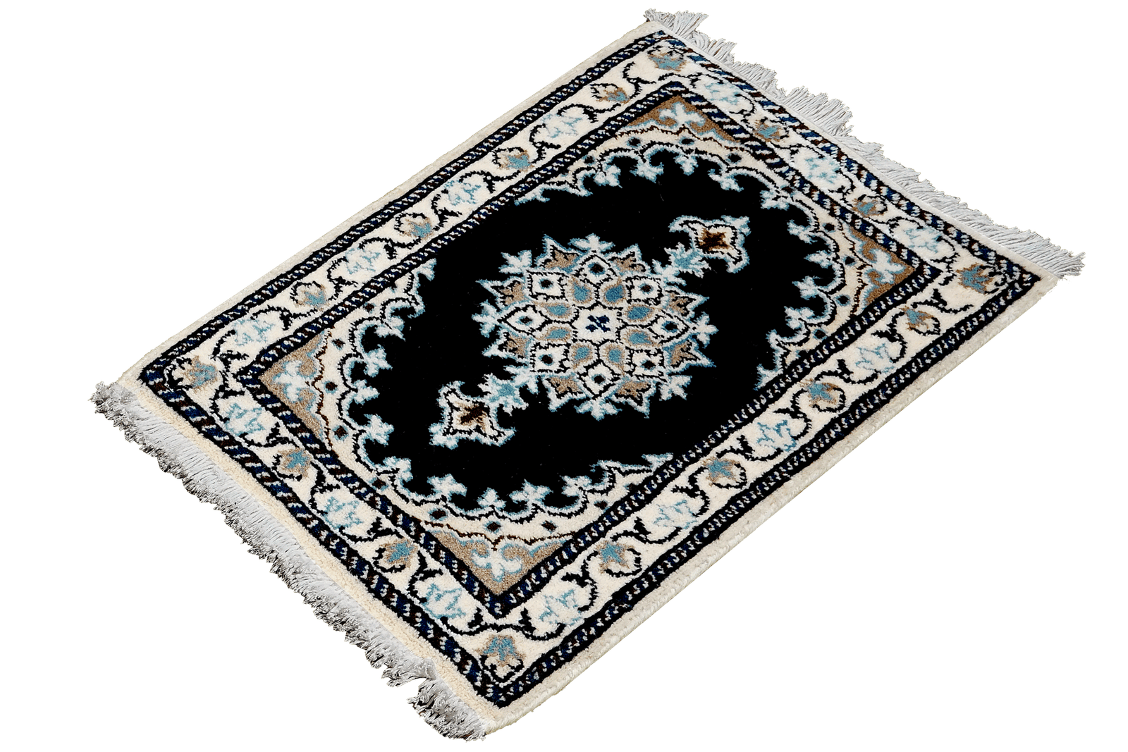Nain 12La — Hand-knotted, 40x61 cm, Blue, 100% Virgin Wool | View 5