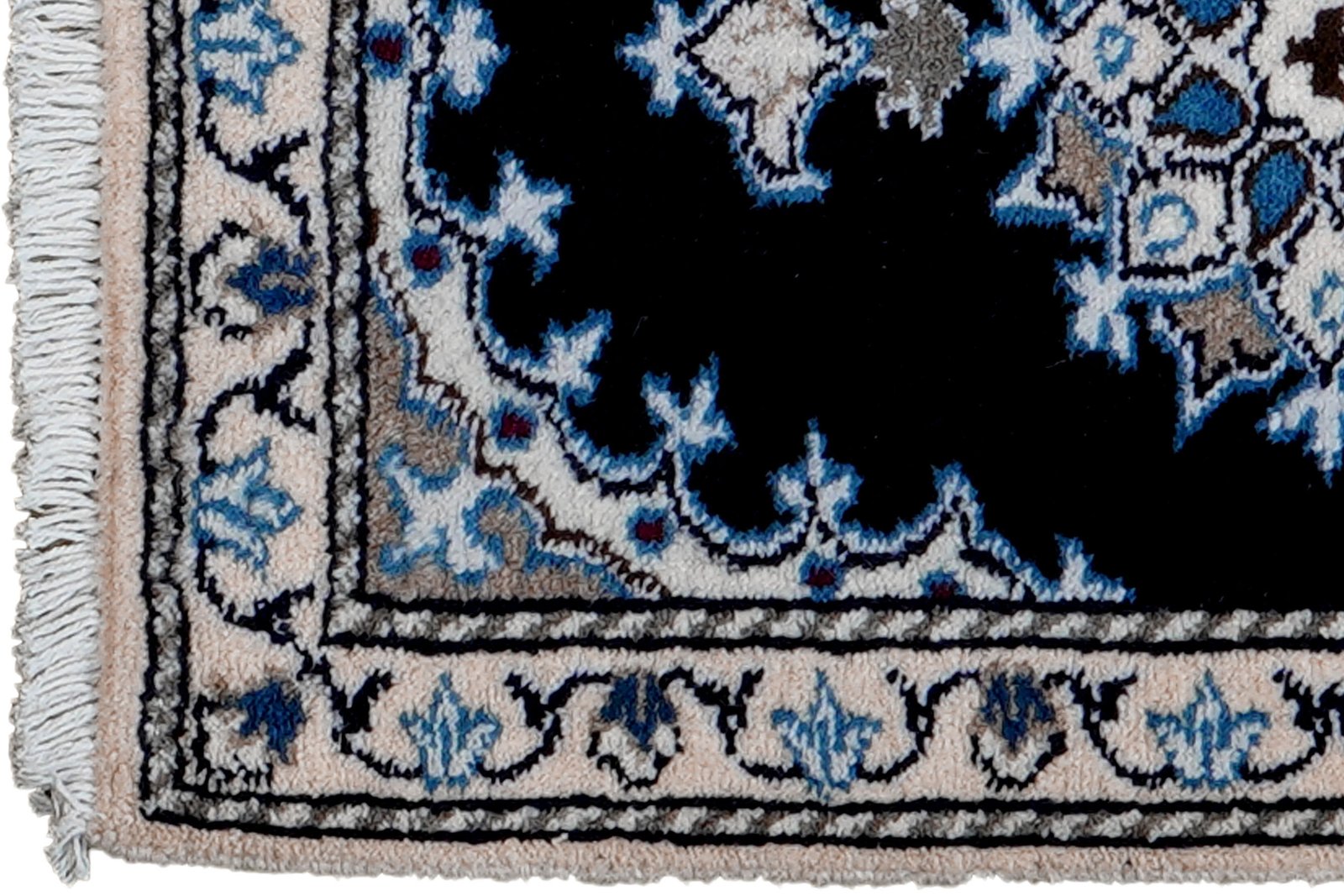 Nain 12La — Hand-knotted, 41x62 cm, Blue, 100% Virgin Wool | View 3