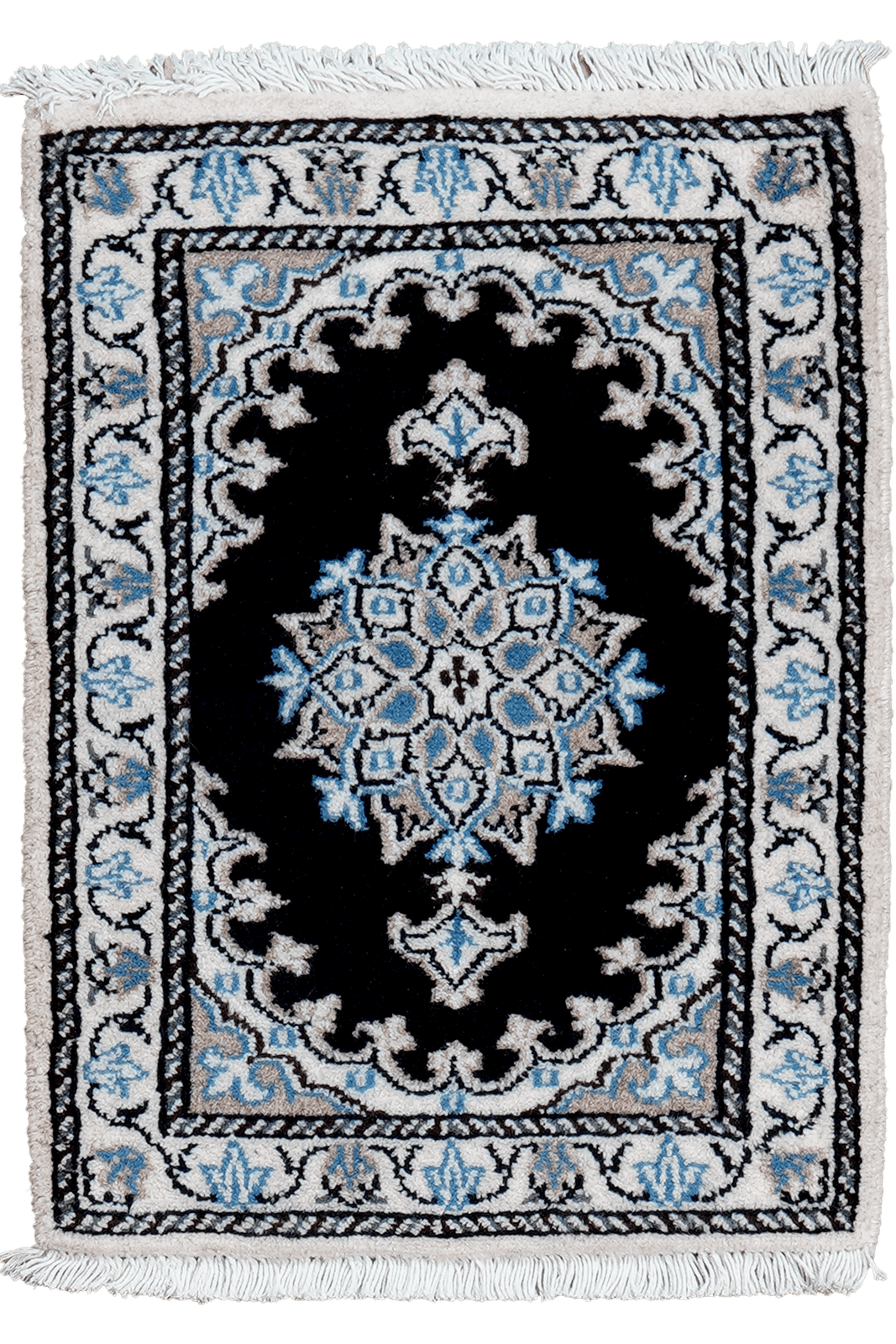 Nain 12La — Hand-knotted, 40x58 cm, Blue, 100% Virgin Wool | Main view