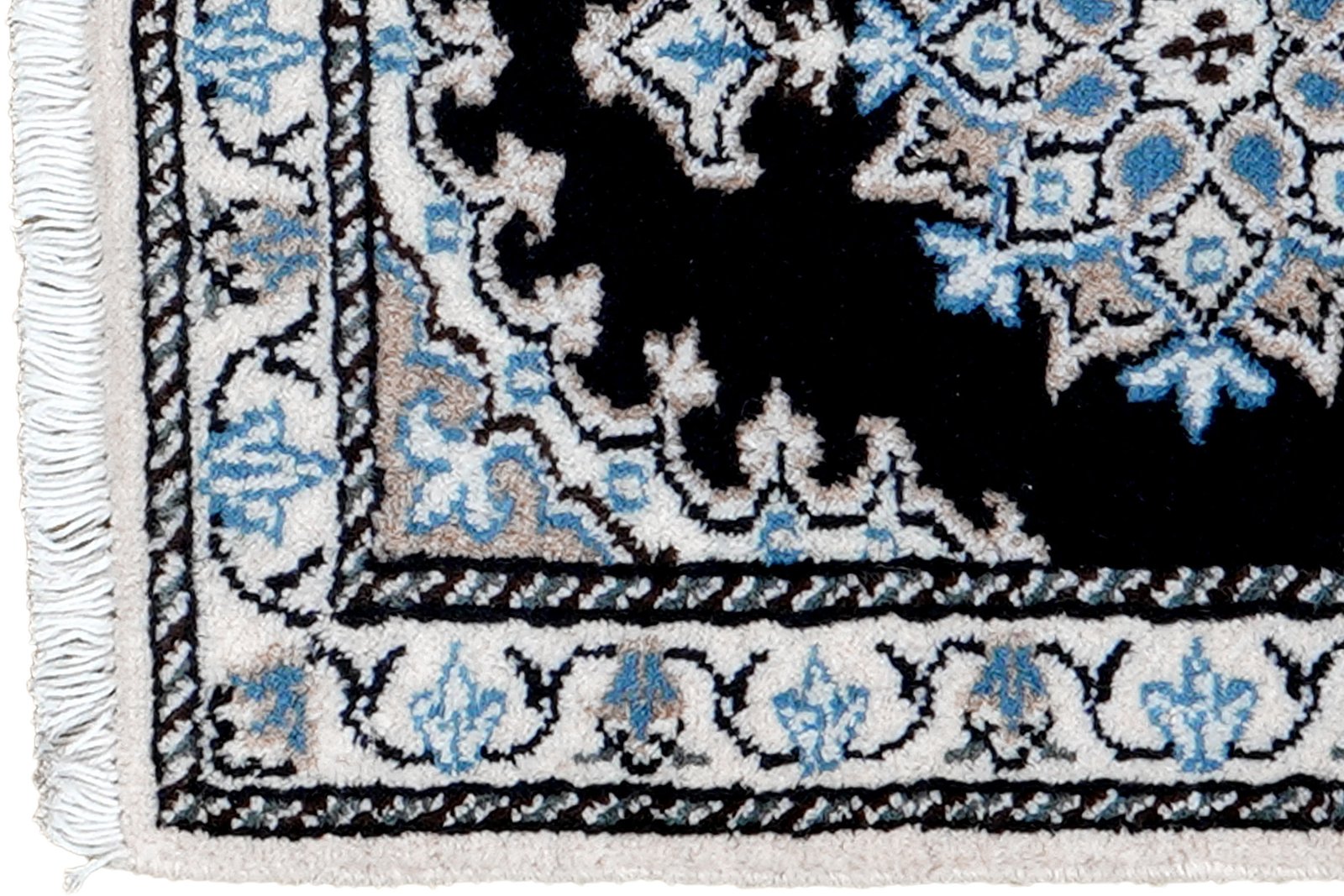 Nain 12La — Hand-knotted, 40x58 cm, Blue, 100% Virgin Wool | View 3