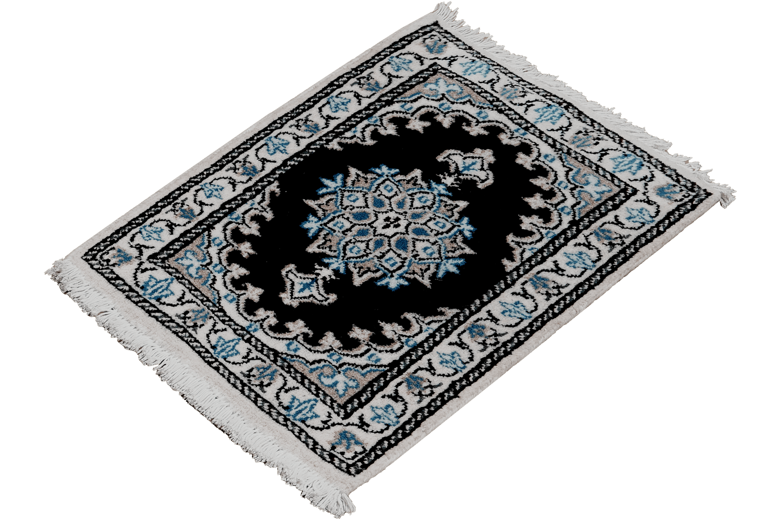 Nain 12La — Hand-knotted, 40x58 cm, Blue, 100% Virgin Wool | View 5