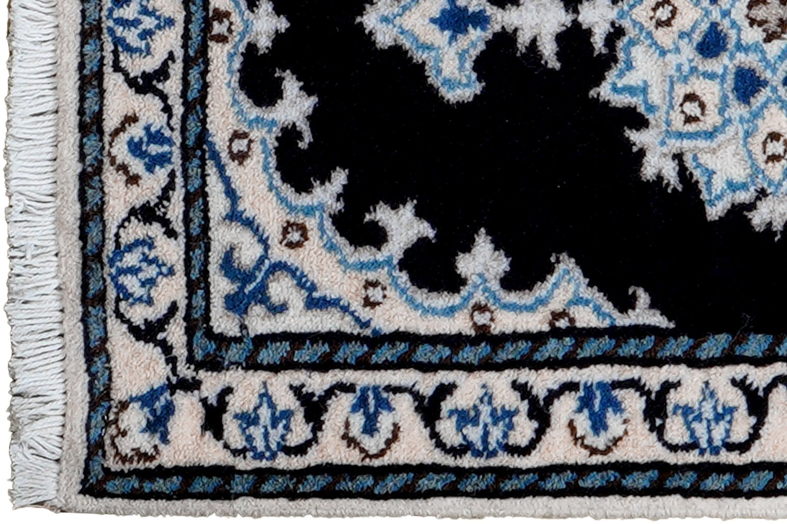 Nain 12La — Hand-knotted, 41x61 cm, Blue, 100% Virgin Wool | View 3