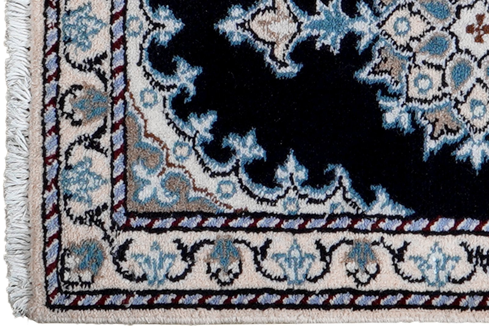 Nain 12La — Hand-knotted, 41x64 cm, Blue, 100% Virgin Wool | View 3