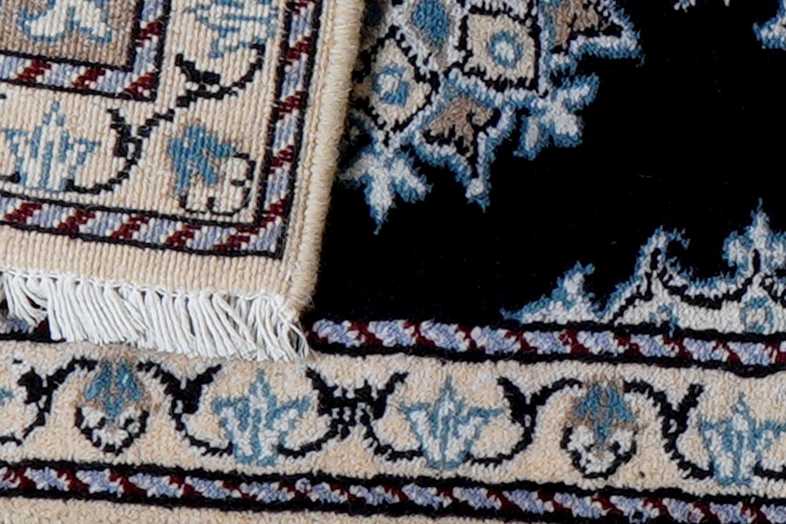 Nain 12La — Hand-knotted, 41x64 cm, Blue, 100% Virgin Wool | View 7