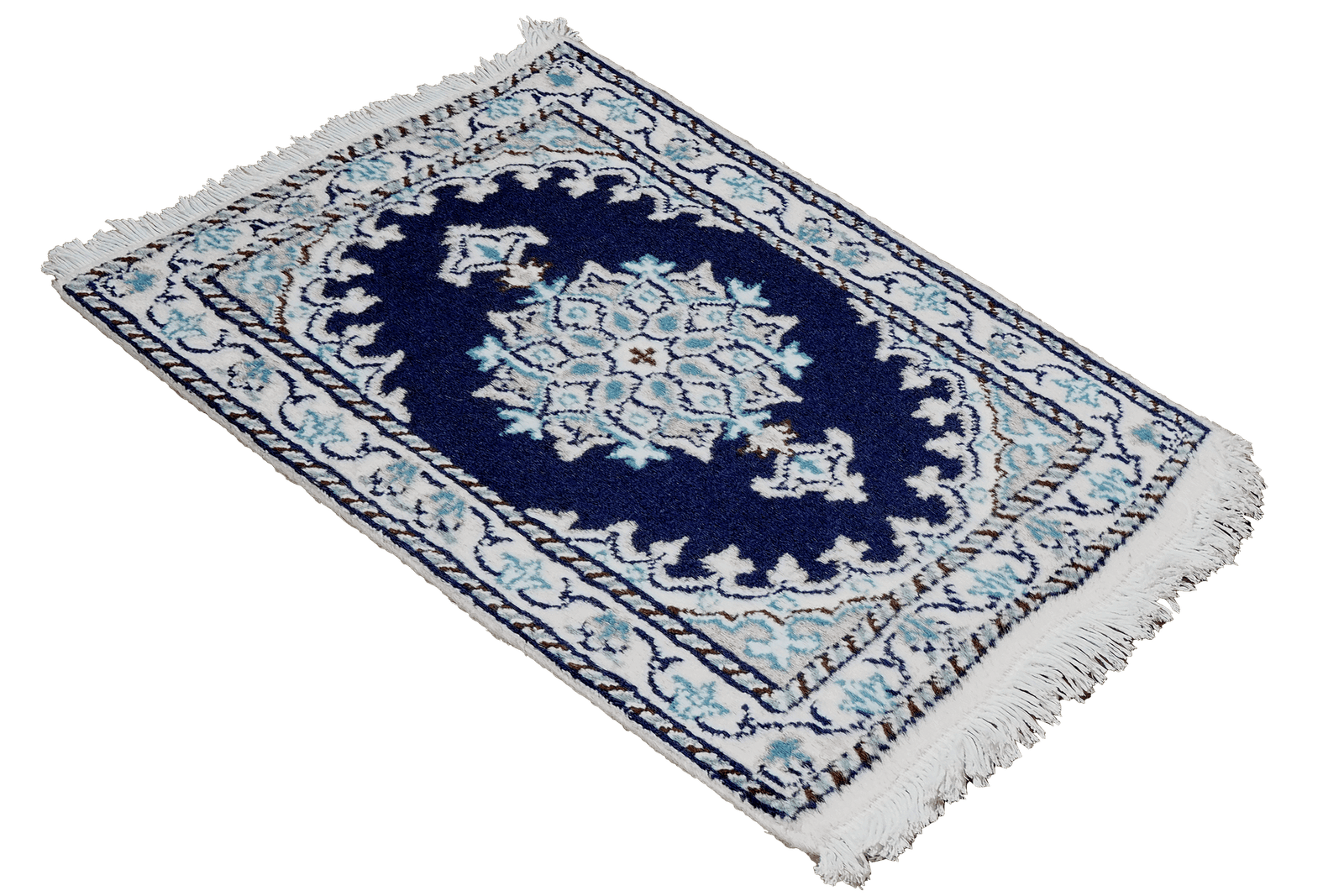 Nain 12La — Hand-knotted, 40x57 cm, Blue, 100% Virgin Wool | View 4