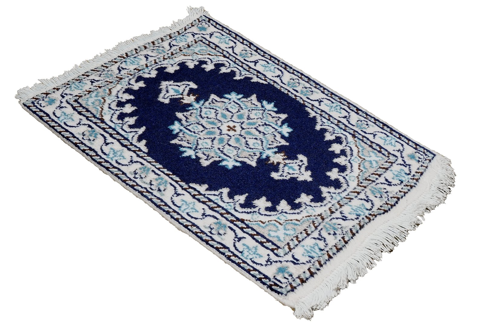 Nain 12La — Hand-knotted, 40x57 cm, Blue, 100% Virgin Wool | View 4
