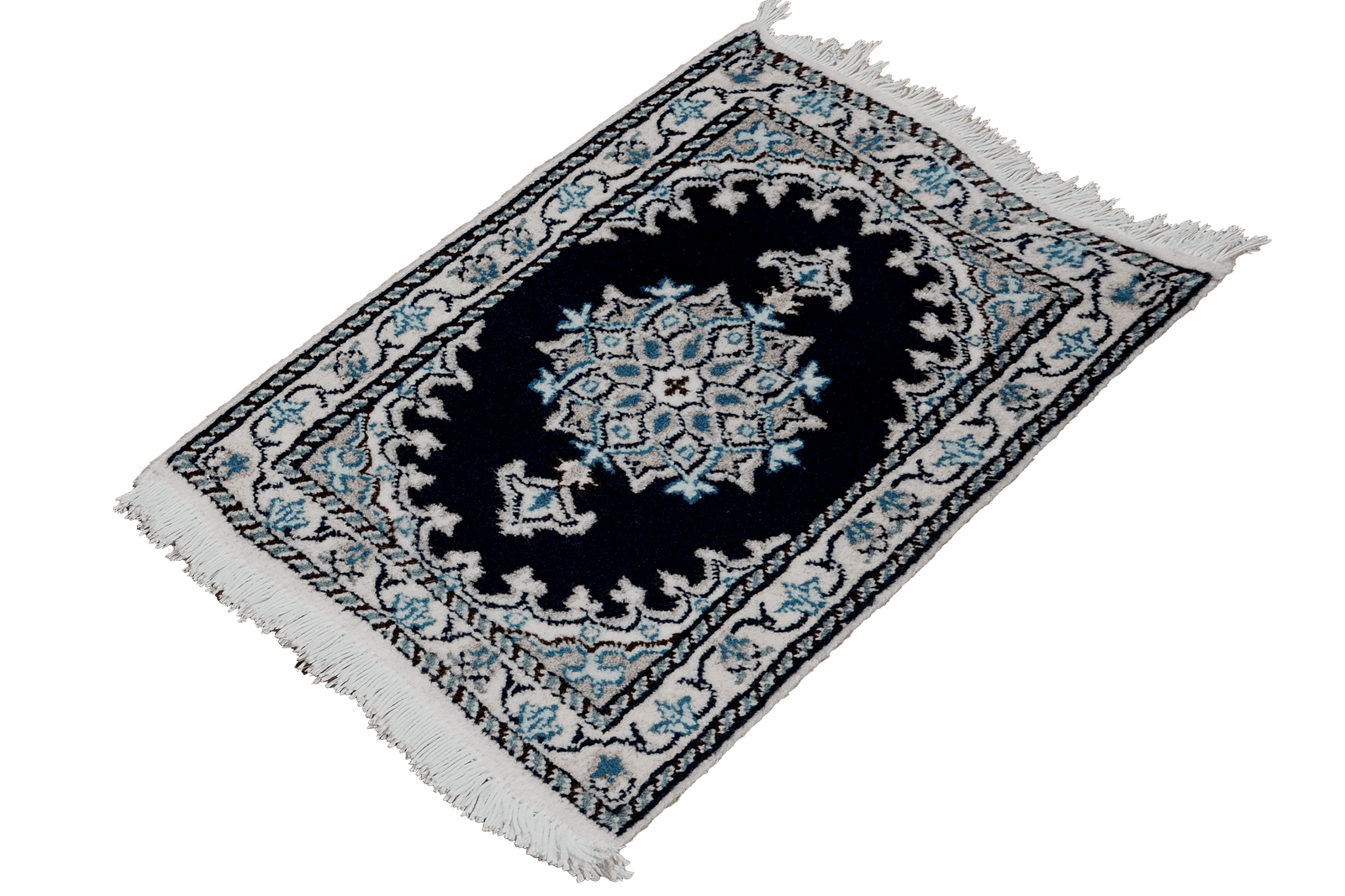 Nain 12La — Hand-knotted, 40x57 cm, Blue, 100% Virgin Wool | View 5