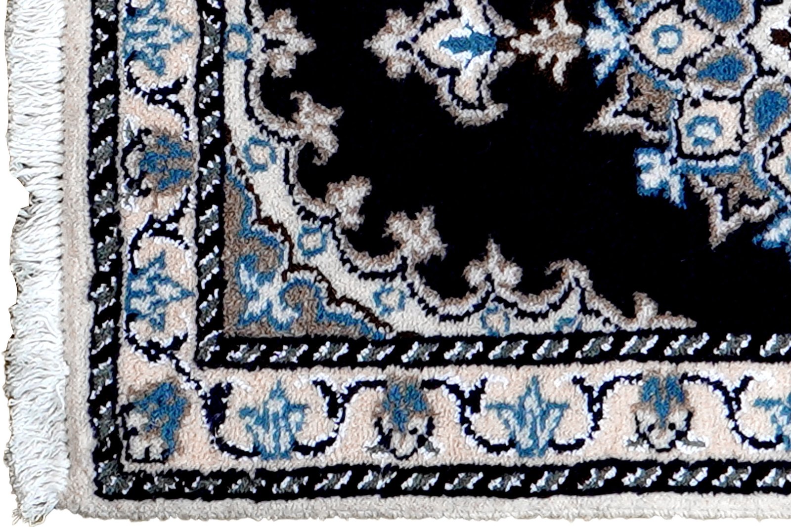 Nain 12La — Hand-knotted, 38x60 cm, Blue, 100% Virgin Wool | View 3
