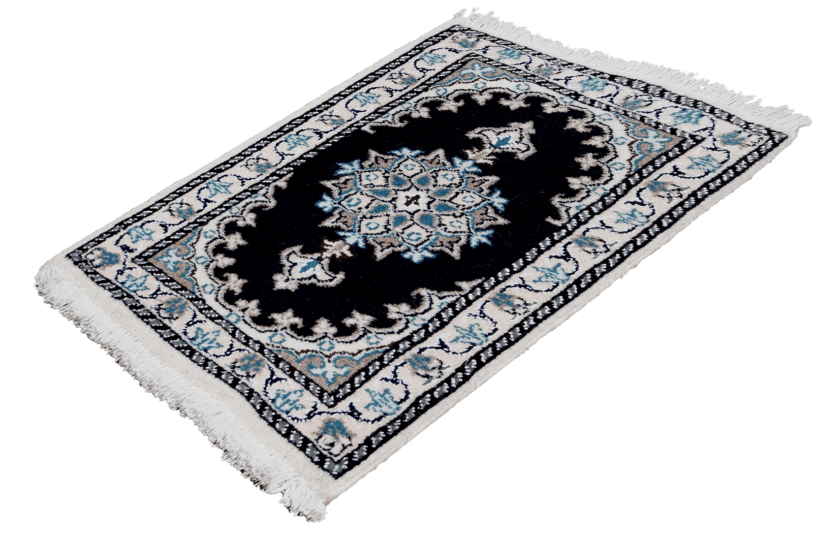 Nain 12La — Hand-knotted, 38x60 cm, Blue, 100% Virgin Wool | View 5