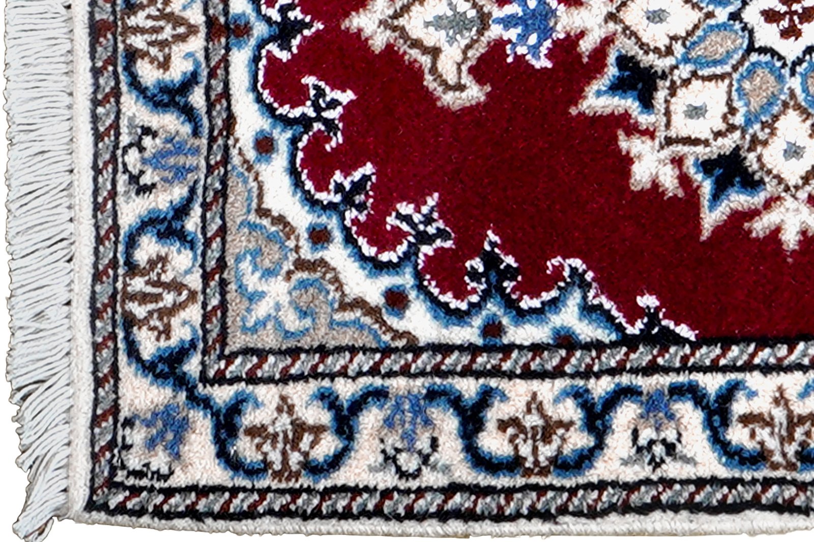 Nain 12La — Hand-knotted, 39x59 cm, Red, 100% Virgin Wool | View 3