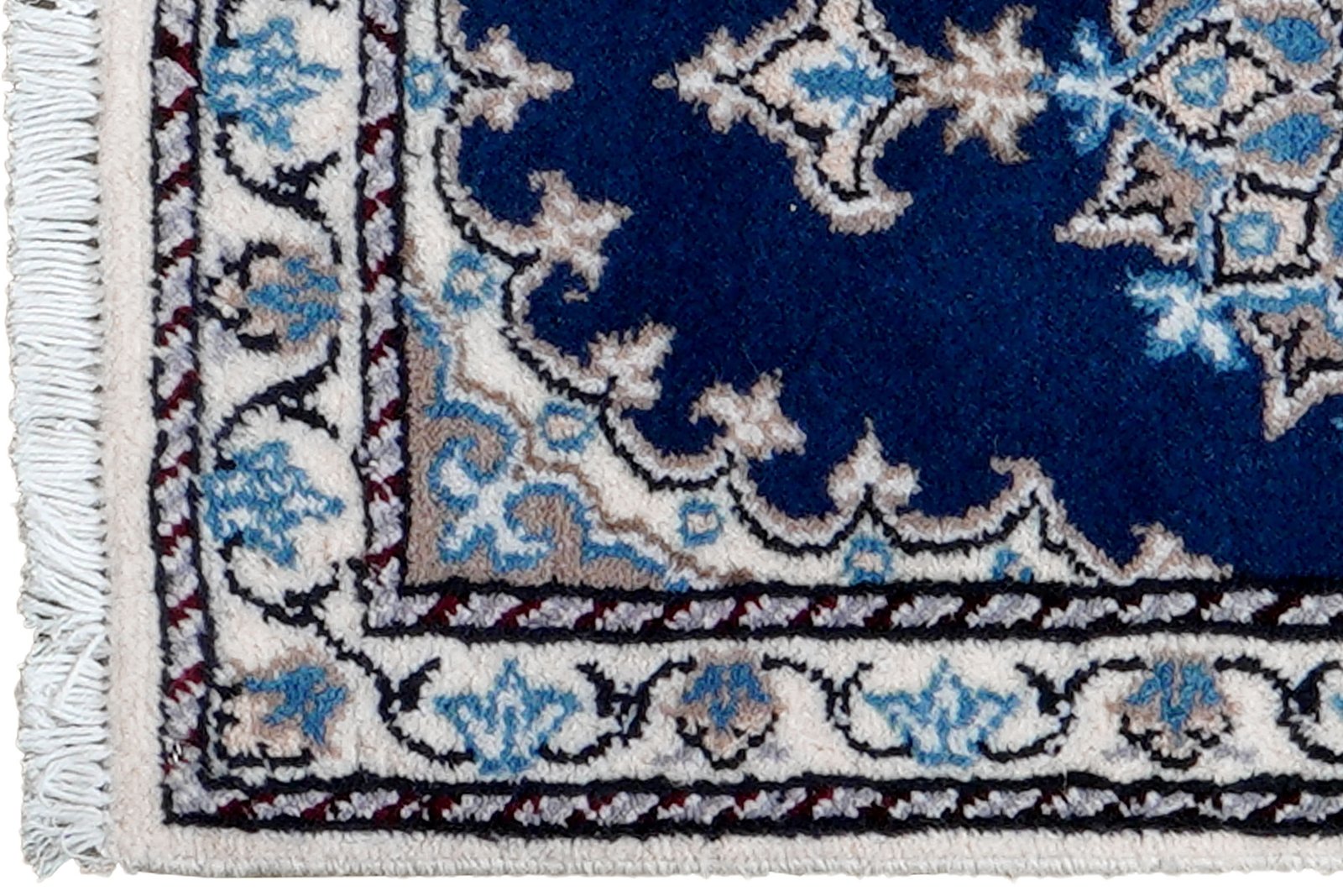 Nain 12La — Hand-knotted, 36x60 cm, Blue, 100% Virgin Wool | View 3