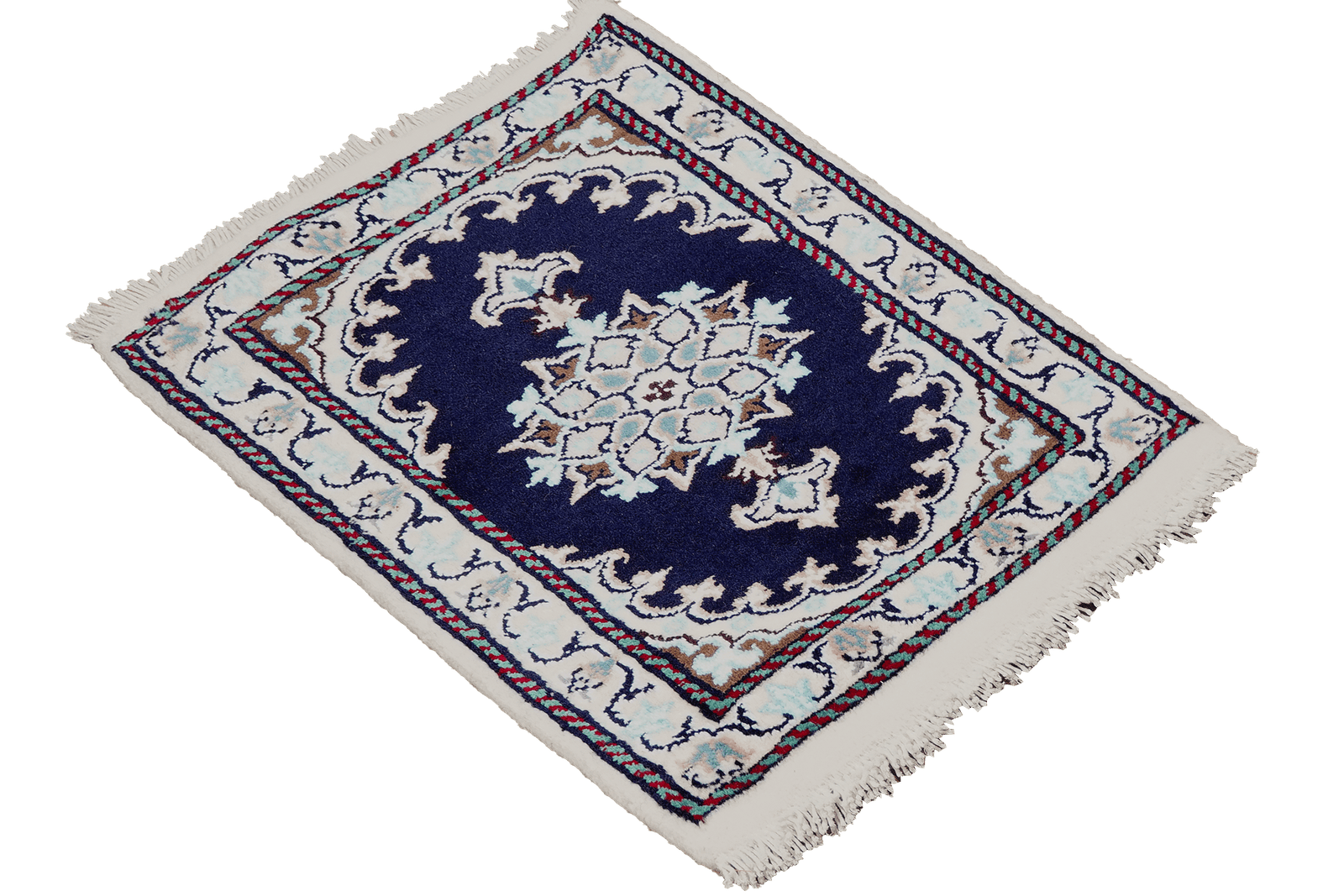 Nain 12La — Hand-knotted, 41x60 cm, Blue, 100% Virgin Wool | View 4