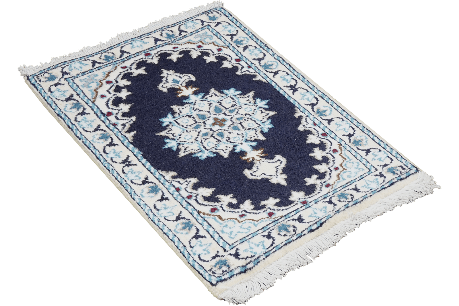 Nain 12La — Hand-knotted, 39x59 cm, Blue, 100% Virgin Wool | View 4
