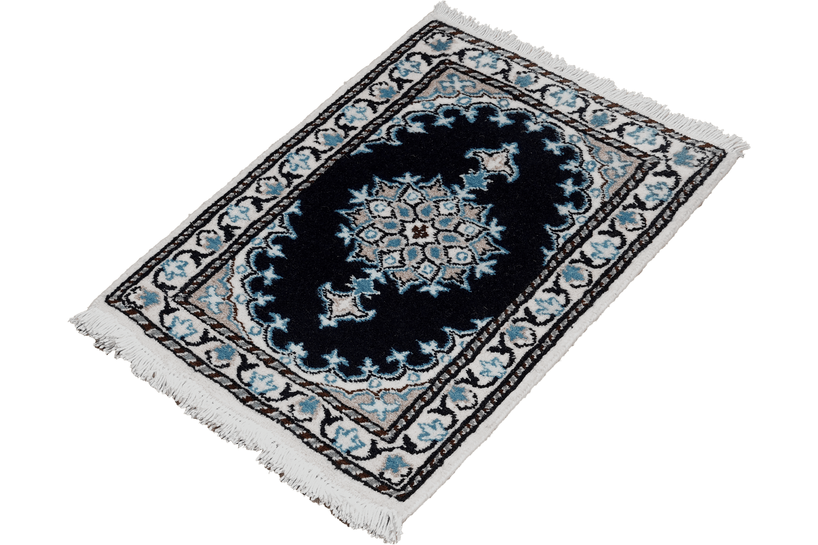 Nain 12La — Hand-knotted, 40x62 cm, Blue, 100% Virgin Wool | View 5
