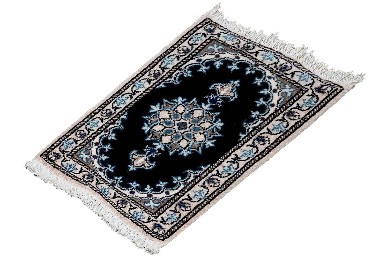 Nain 12La — Hand-knotted, 40x60 cm, Blue, 100% Virgin Wool | View 5