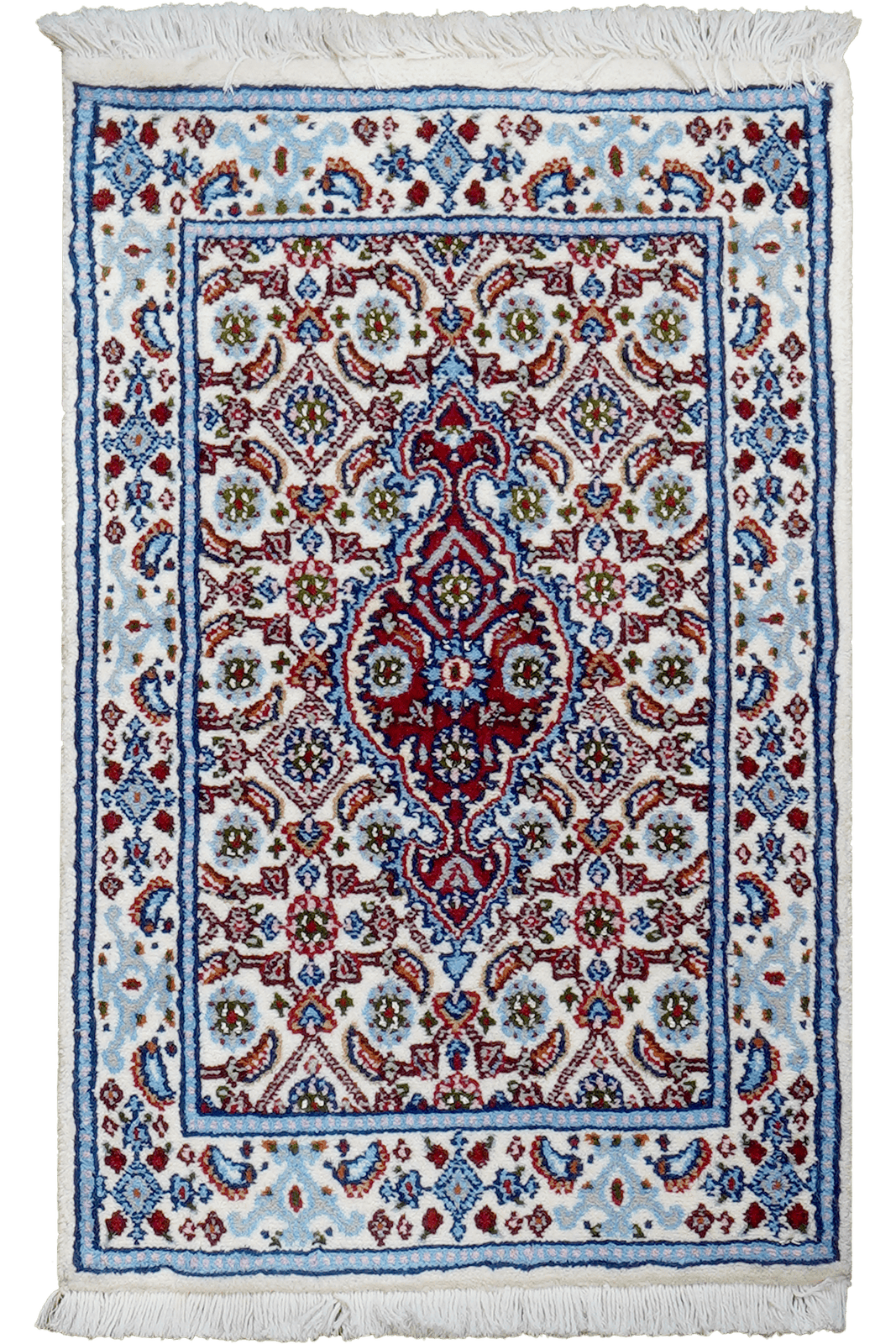 Moud Mahi — Hand-knotted, 37x59 cm, Beige, 100% Virgin Wool | Main view