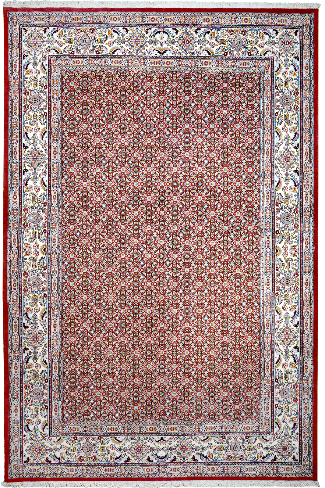 Moud Mahi — Hand-knotted, 197x301 cm, Red, 100% Virgin Wool | Main view