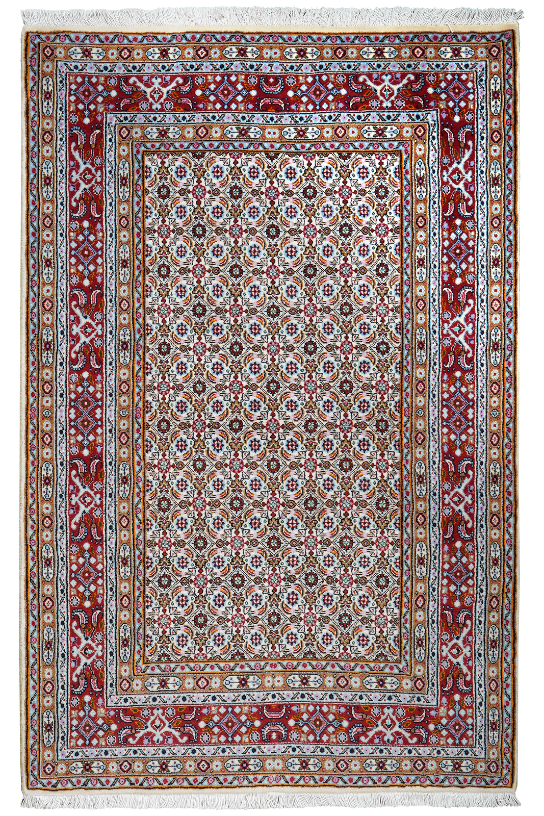 Moud Mahi — Hand-knotted, 99x155 cm, Beige, 100% Virgin Wool | Main view