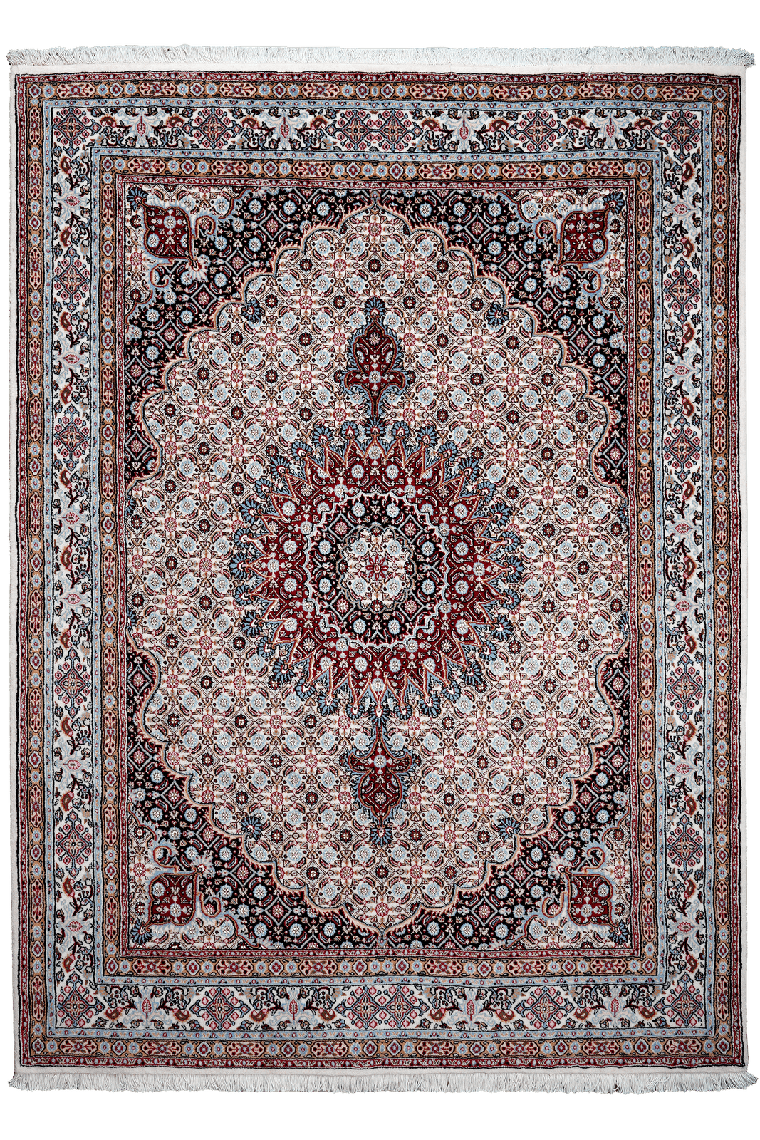 Moud Mahi — Hand-knotted, 148x201 cm, Beige, 100% Virgin Wool | Main view
