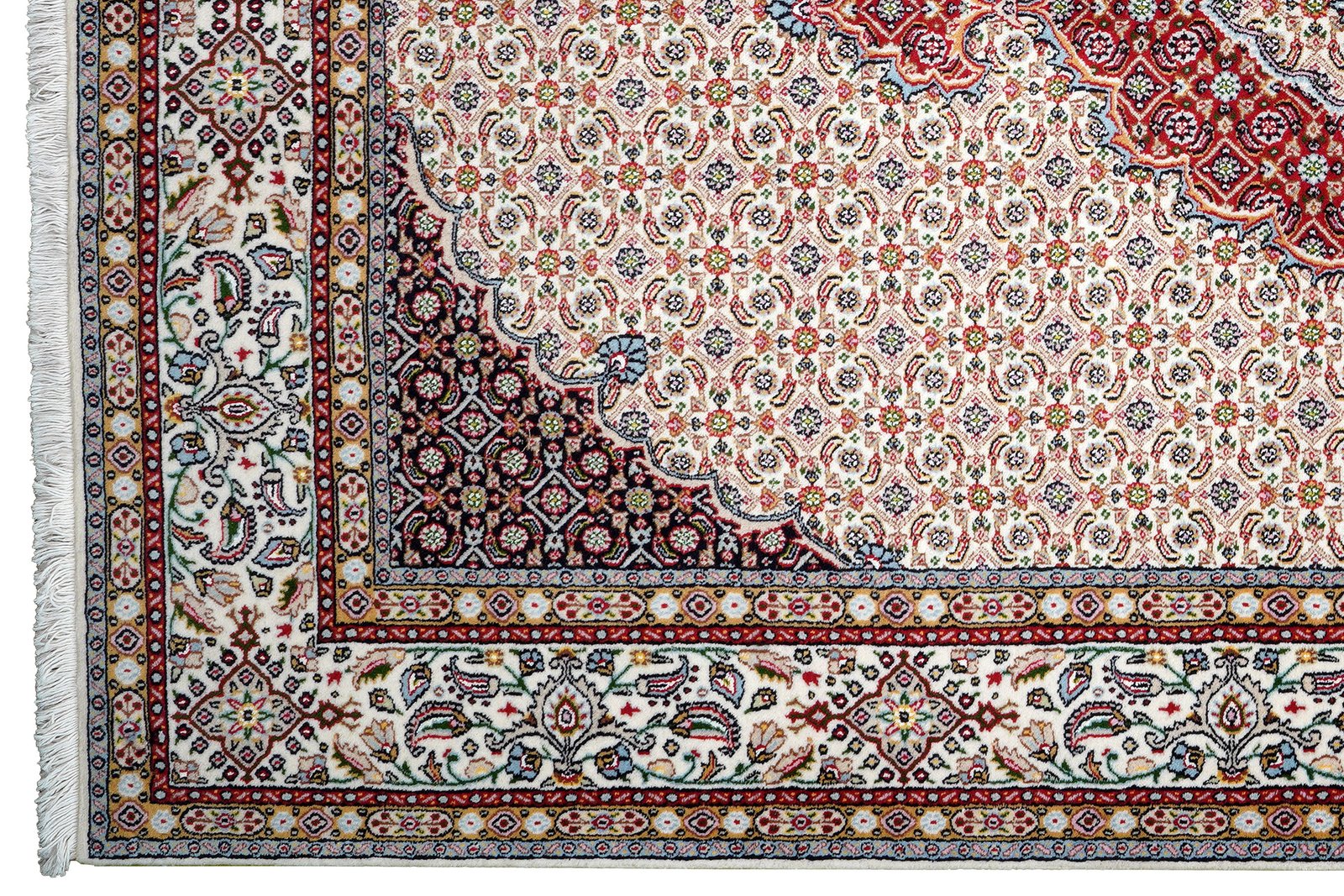 Moud Mahi — Hand-knotted, 155x233 cm, Beige, 100% Virgin Wool | View 3