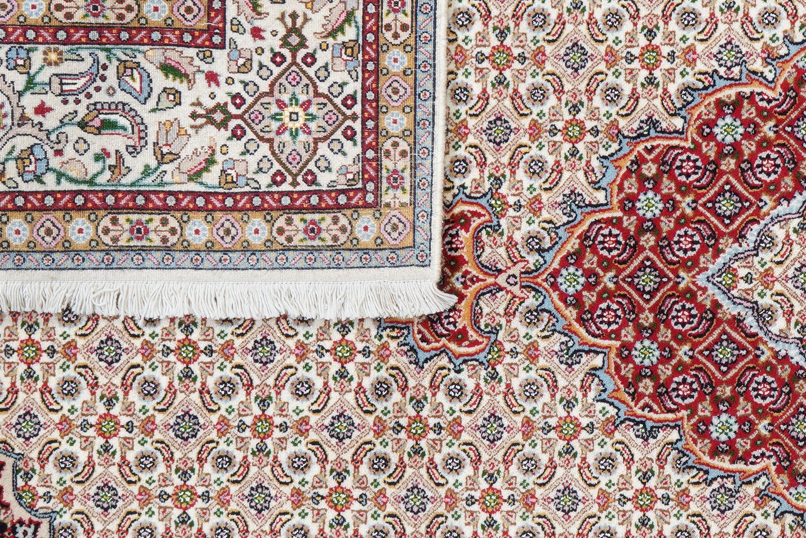Moud Mahi — Hand-knotted, 155x233 cm, Beige, 100% Virgin Wool | View 7
