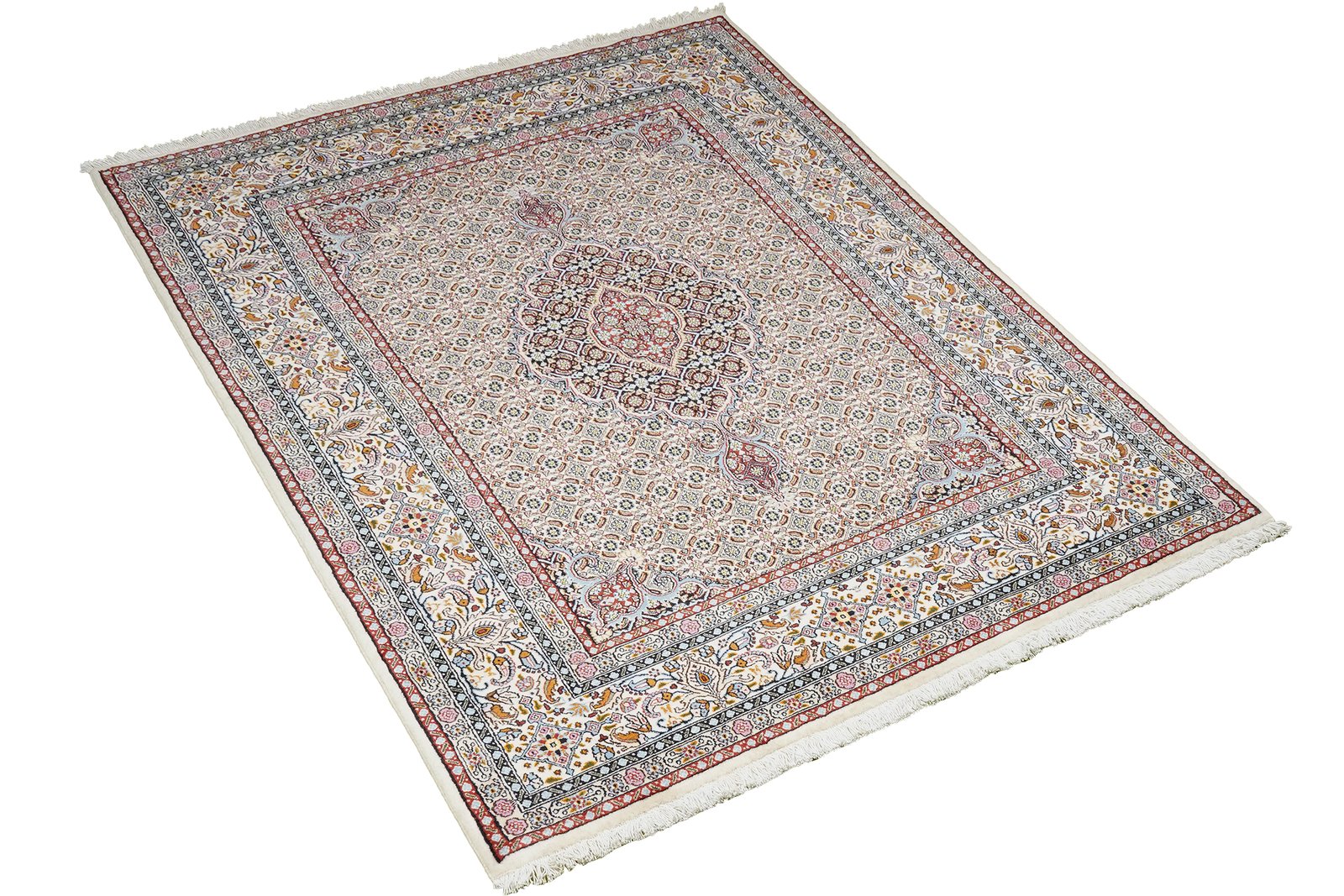 Moud Mahi — Hand-knotted, 143x193 cm, Beige, 100% Virgin Wool | View 4