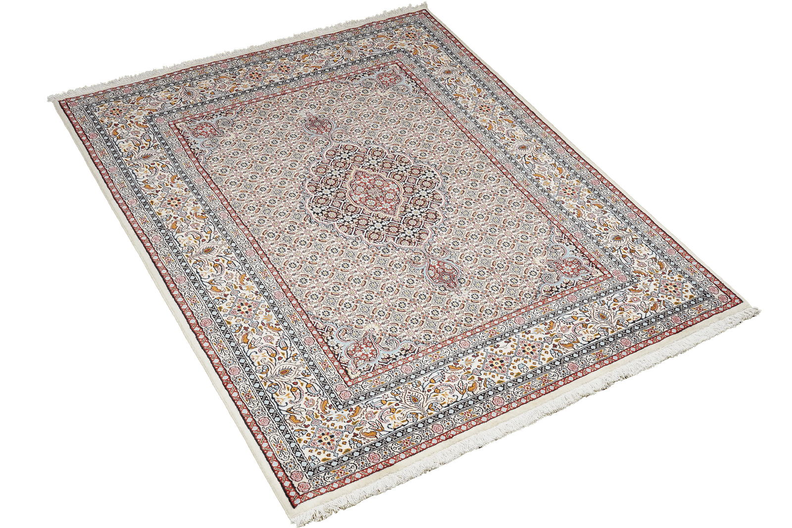 Moud Mahi — Hand-knotted, 143x193 cm, Beige, 100% Virgin Wool | View 4