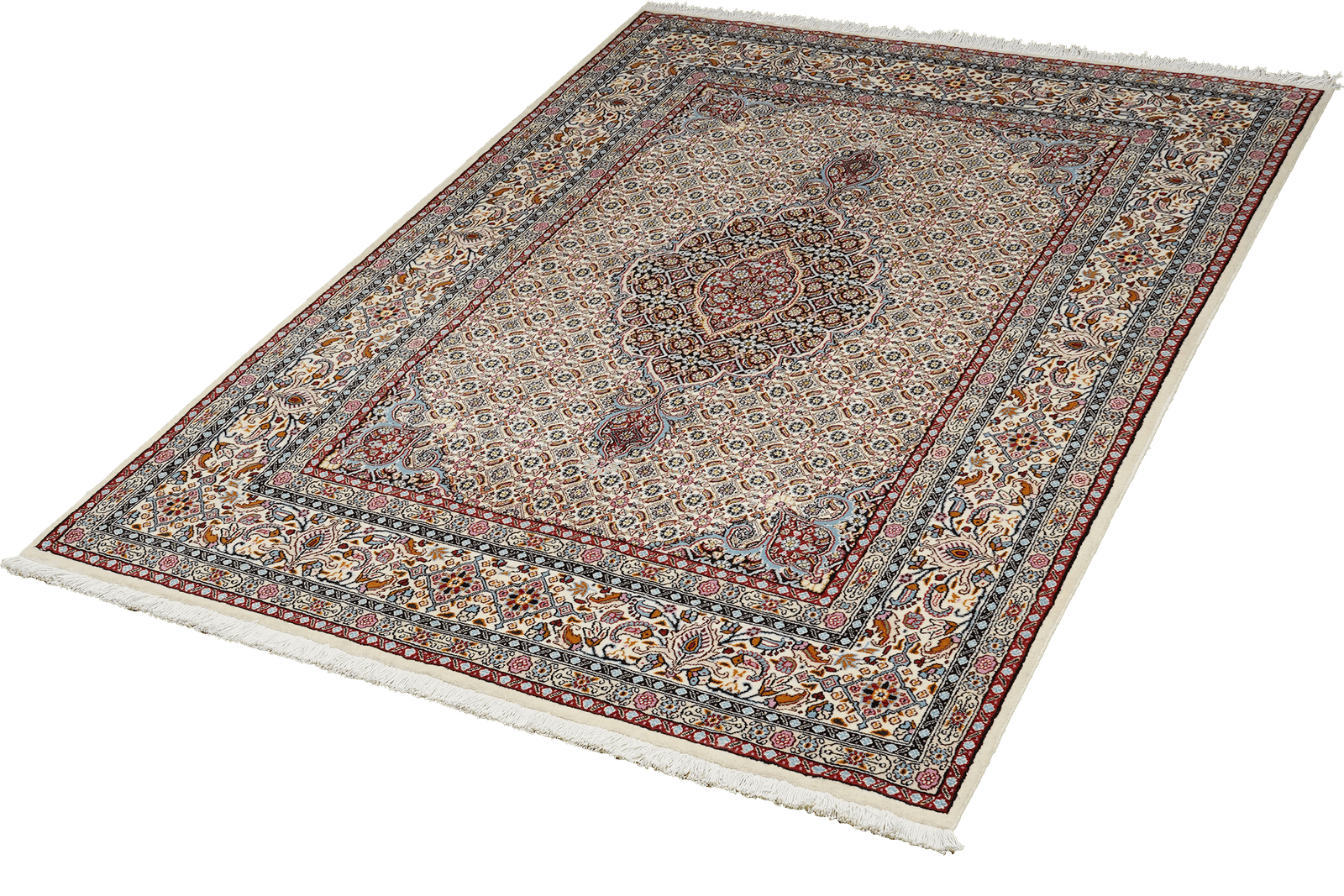 Moud Mahi — Hand-knotted, 143x193 cm, Beige, 100% Virgin Wool | View 5