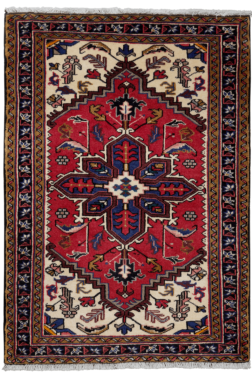 Mehrewan — Hand-knotted, 99x145 cm, Red, 100% Virgin Wool | Main view