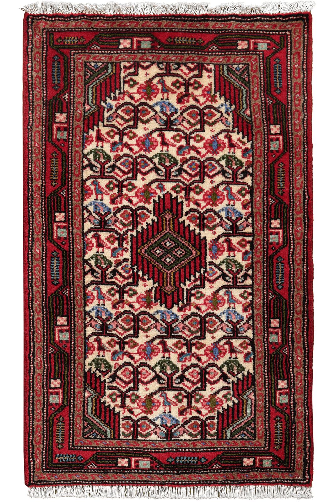 Assadabad — Hand-knotted, 60x96 cm, Beige, 100% Virgin Wool | Main view
