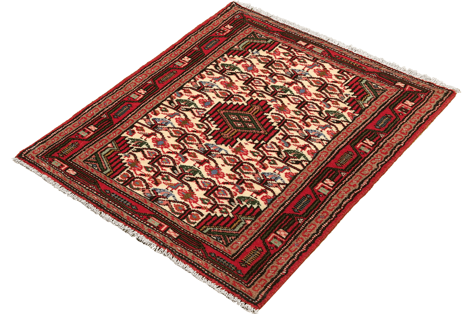 Assadabad — Hand-knotted, 59x97 cm, Multicolor, 100% Virgin Wool | View 5