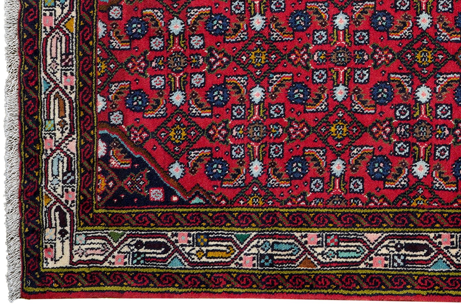 Assadabad — Hand-knotted, 84x200 cm, Red, 100% Virgin Wool | View 3