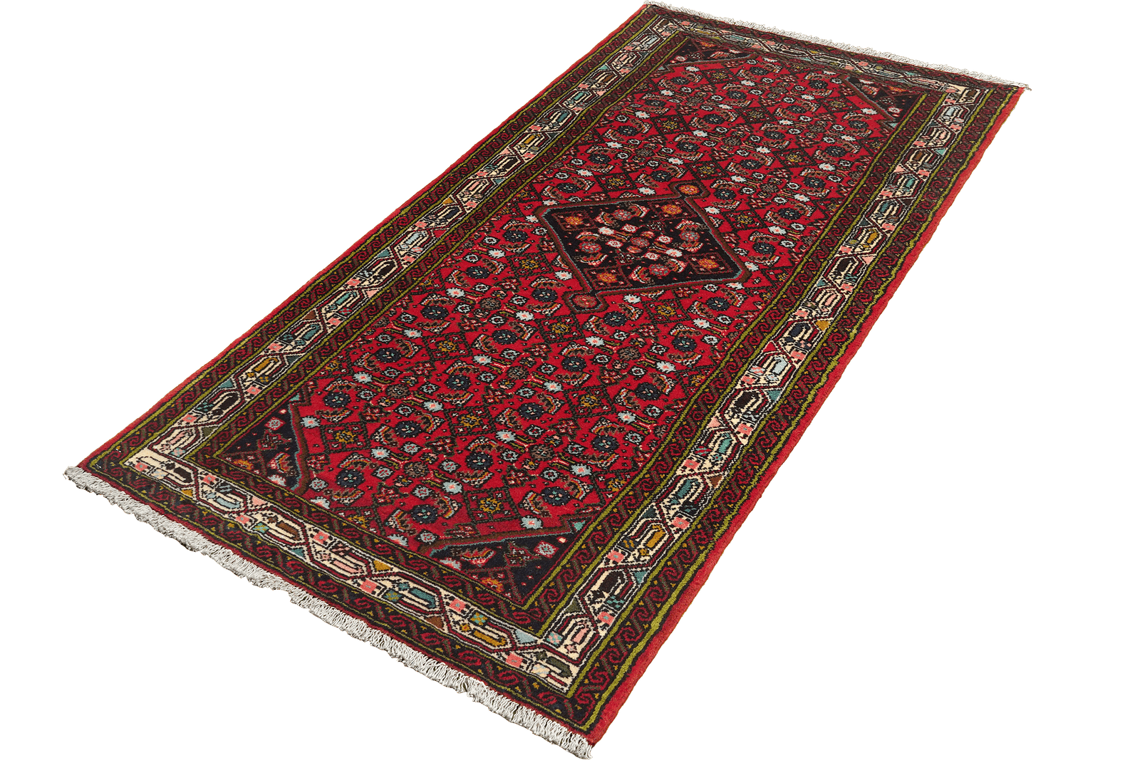 Assadabad — Hand-knotted, 84x200 cm, Red, 100% Virgin Wool | View 5