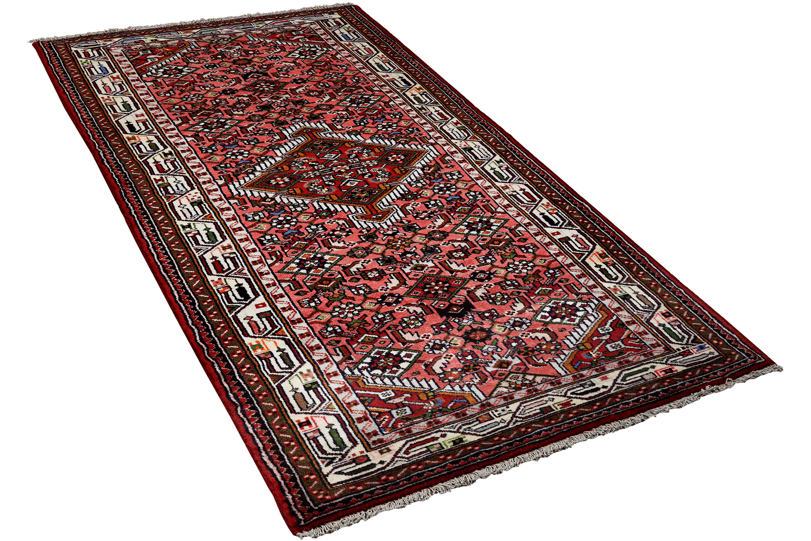 Assadabad — Hand-knotted, 83x207 cm, Red, 100% Virgin Wool | View 4