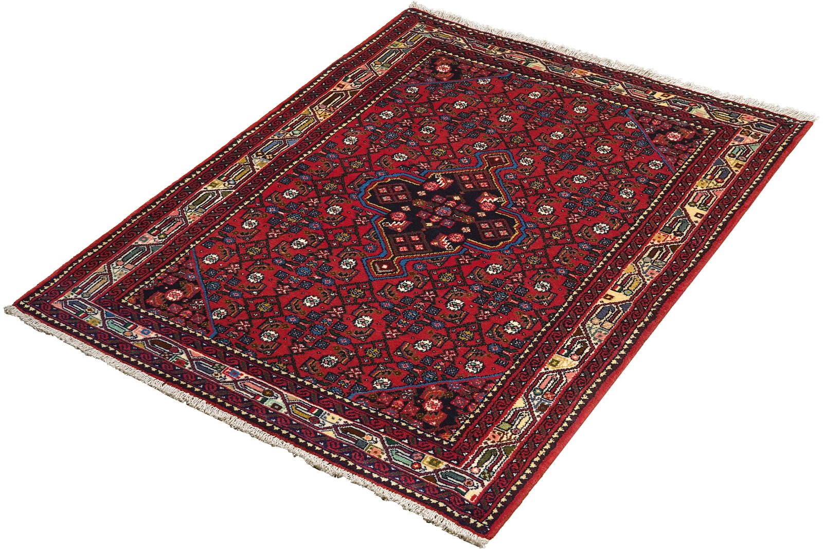 Assadabad — Hand-knotted, 113x163 cm, Red, 100% Virgin Wool | View 5