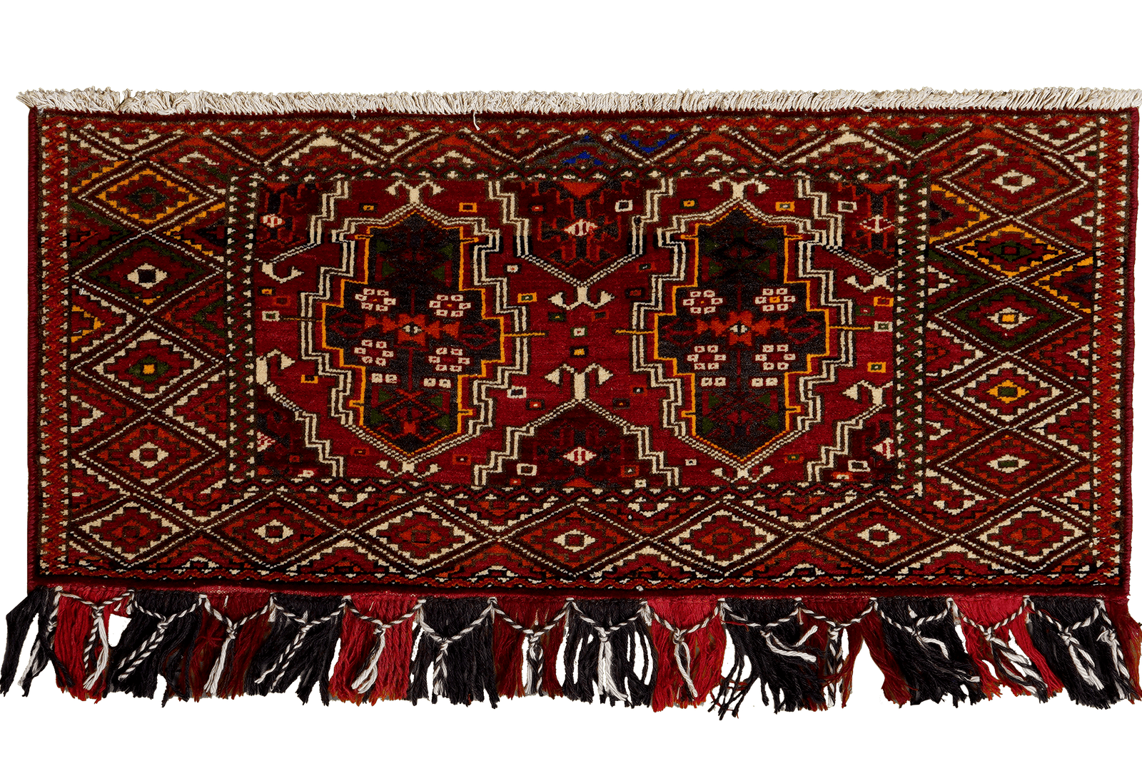 Turkman — Hand-knotted, 104x44 cm, Red, 100% Virgin Wool | Main view