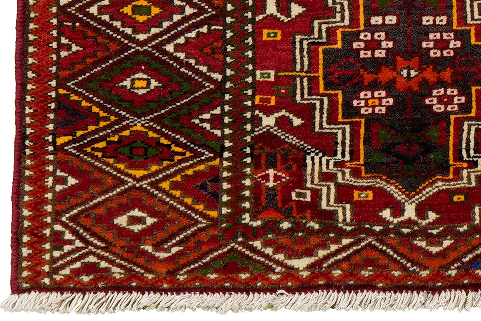Turkman — Hand-knotted, 104x44 cm, Red, 100% Virgin Wool | View 3