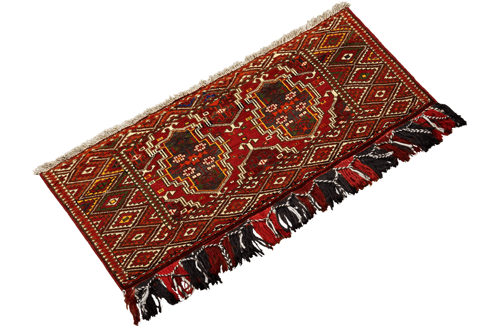 Turkman — Hand-knotted, 104x44 cm, Red, 100% Virgin Wool | View 4