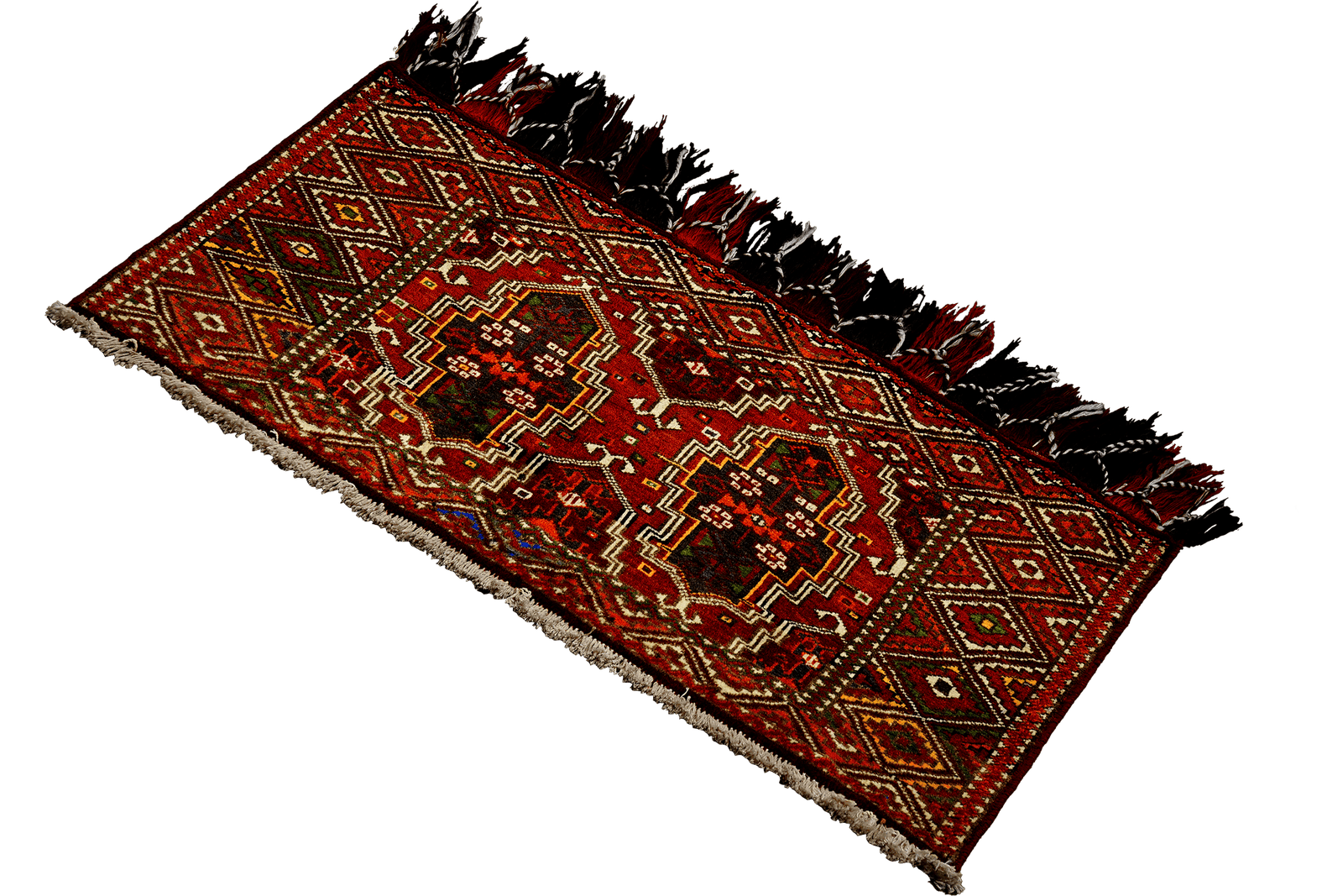 Turkman — Hand-knotted, 104x44 cm, Red, 100% Virgin Wool | View 5