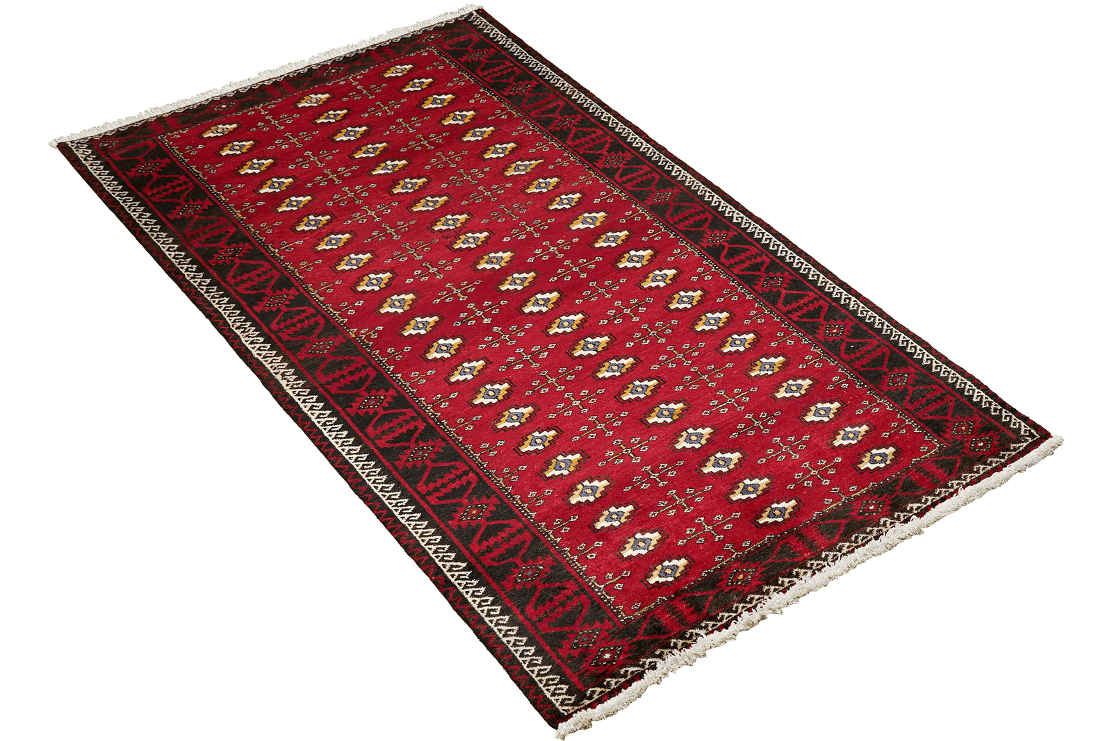 Belutch — Hand-knotted, 99x199 cm, Red, 100% Virgin Wool | View 4