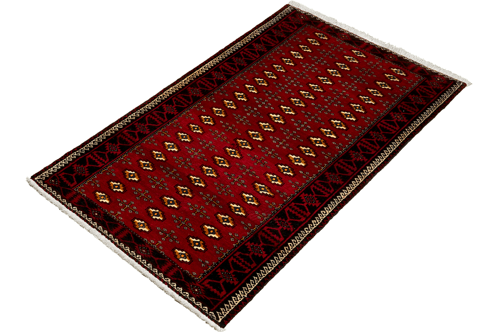 Belutch — Hand-knotted, 99x199 cm, Red, 100% Virgin Wool | View 5