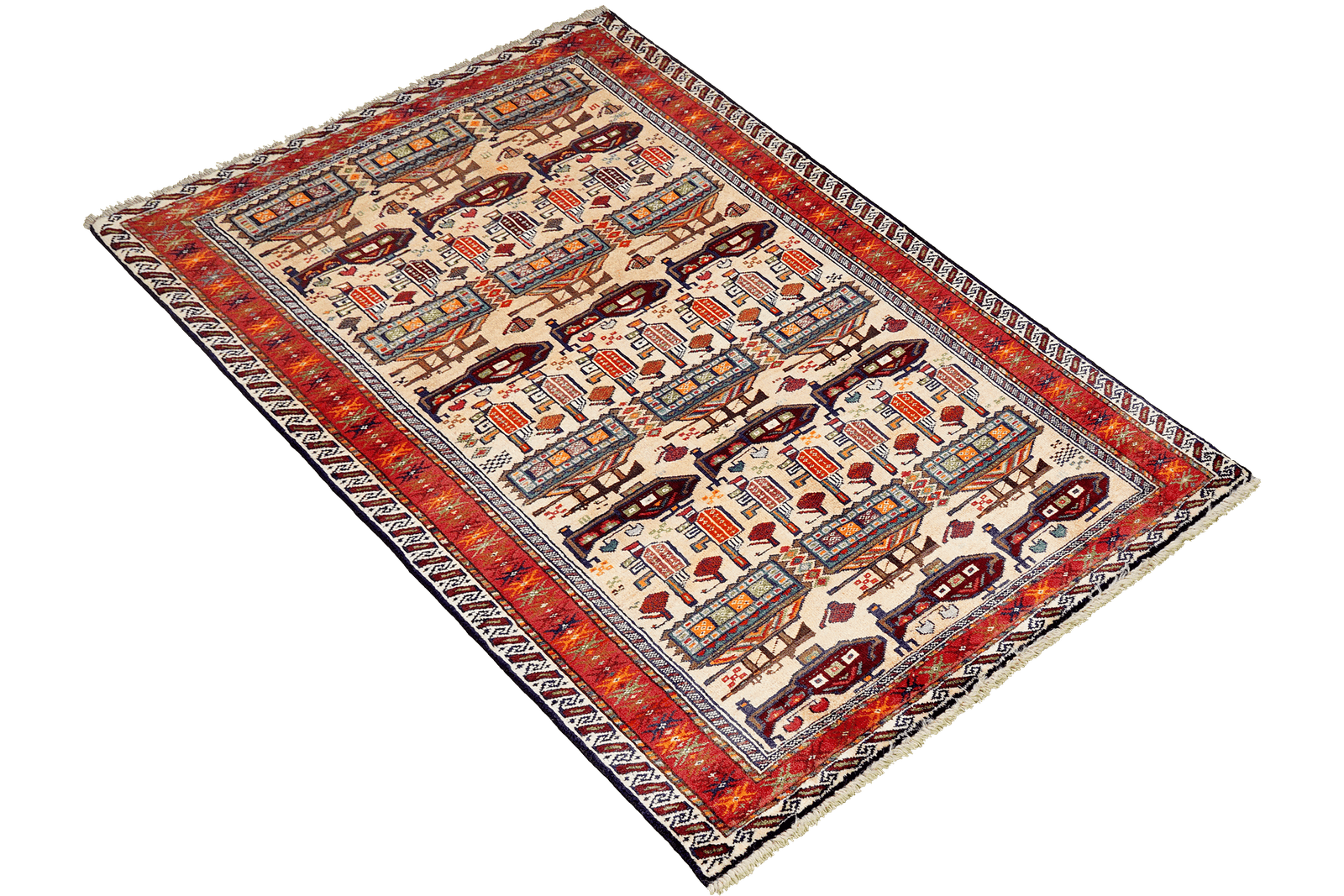 Belutch — Hand-knotted, 100x176 cm, Beige, 100% Virgin Wool | View 4