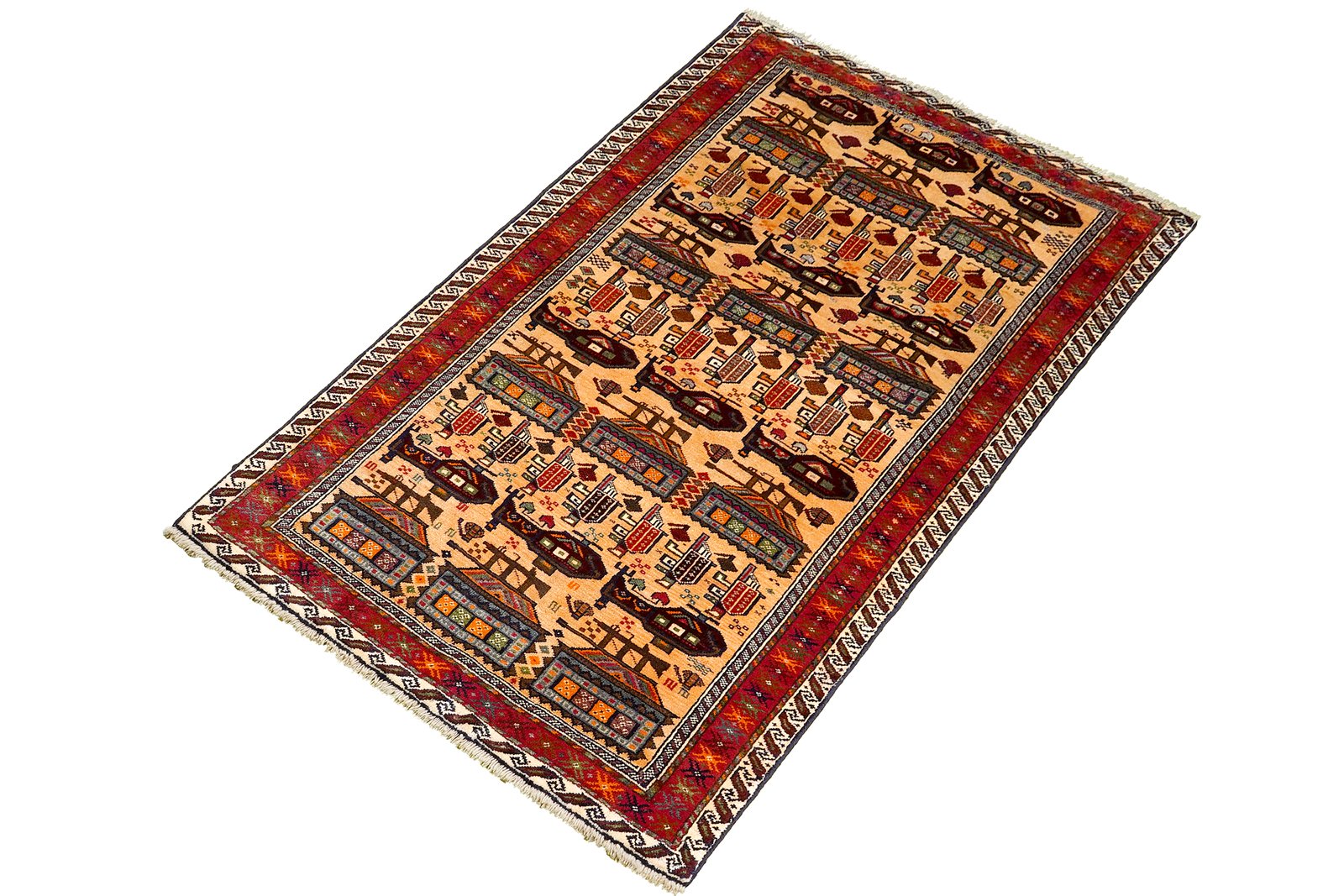Belutch — Hand-knotted, 100x176 cm, Beige, 100% Virgin Wool | View 5
