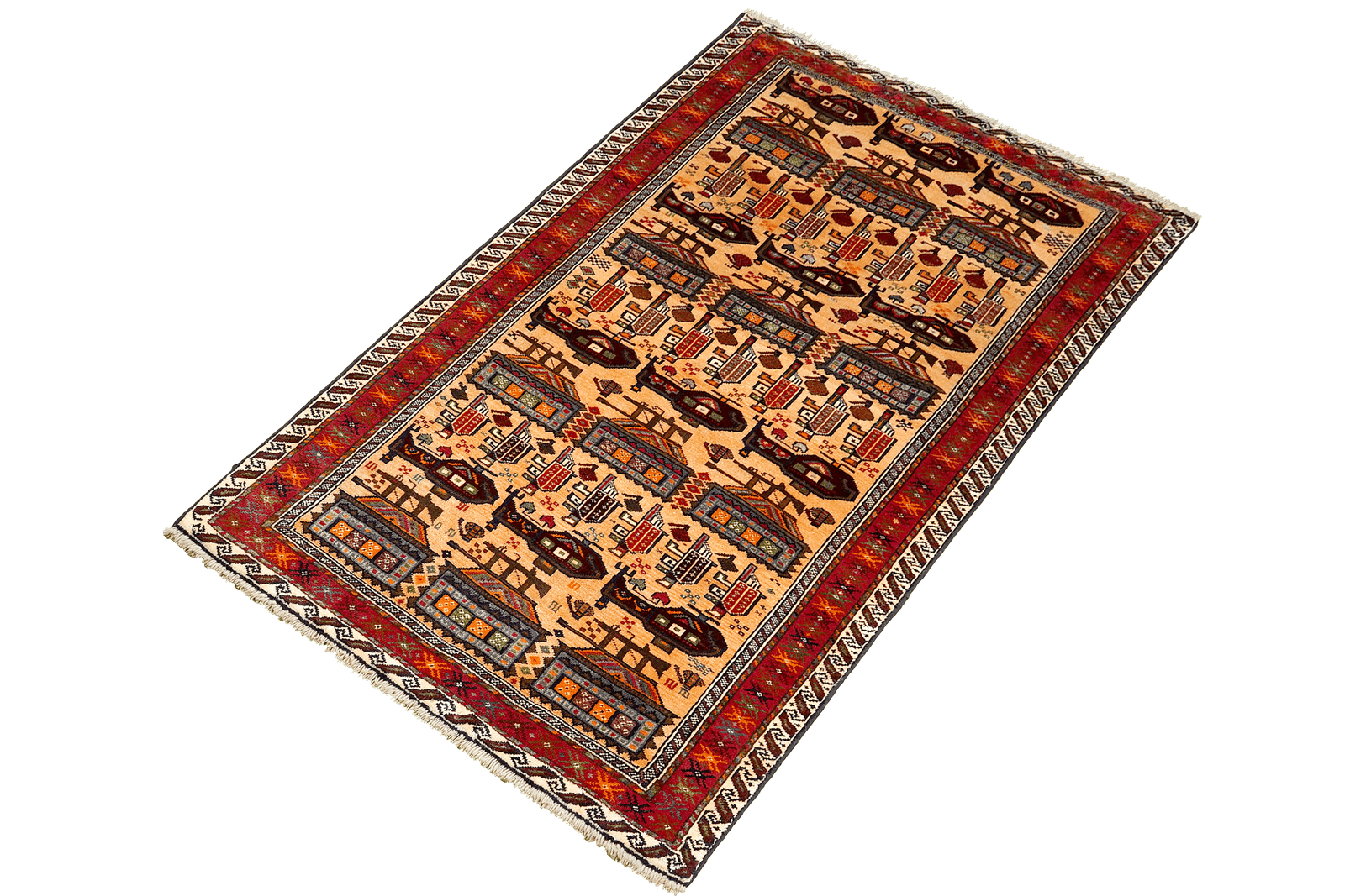 Belutch — Hand-knotted, 100x176 cm, Beige, 100% Virgin Wool | View 5