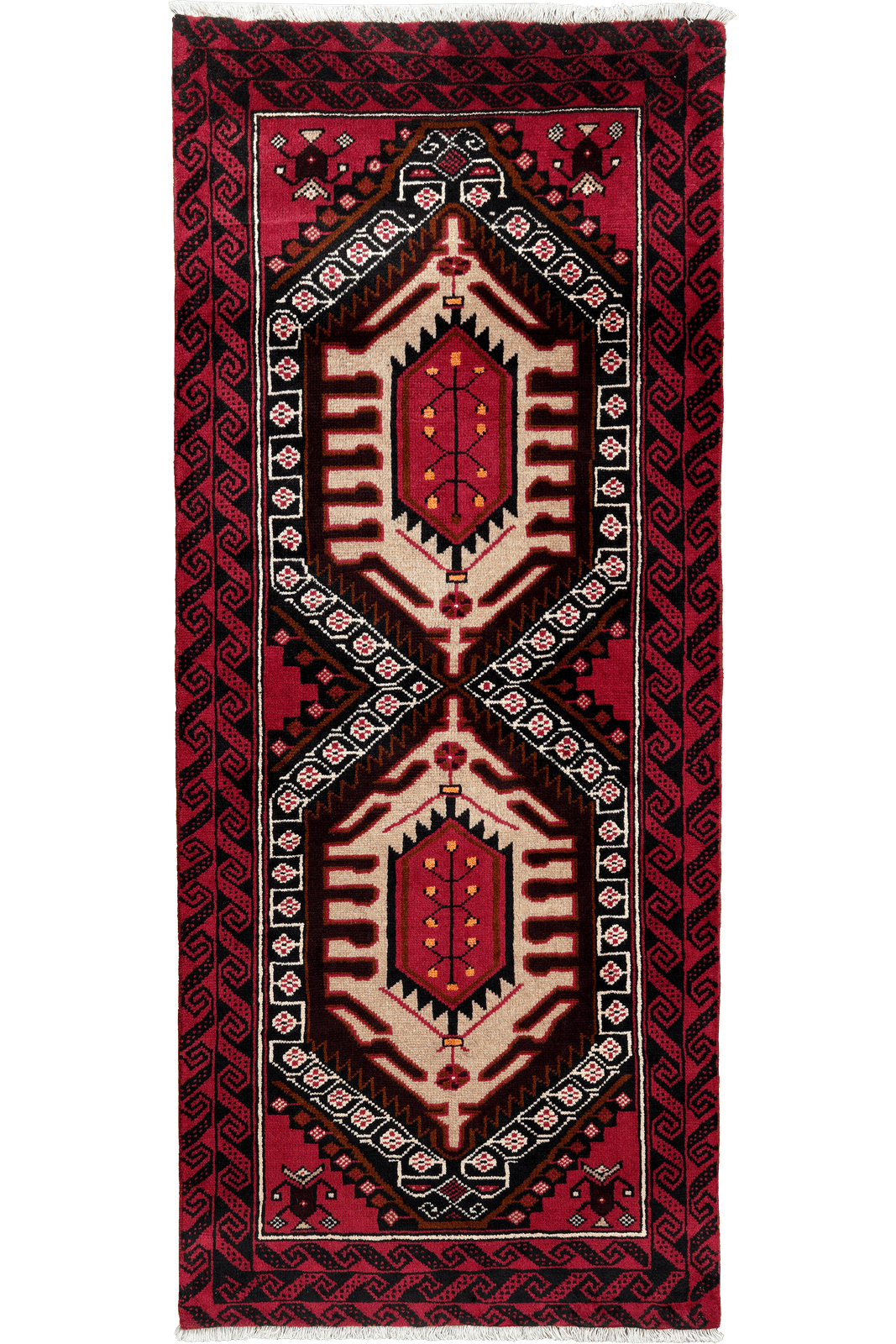 Belutch — Hand-knotted, 83x201 cm, Multicolor, 100% Virgin Wool | Main view