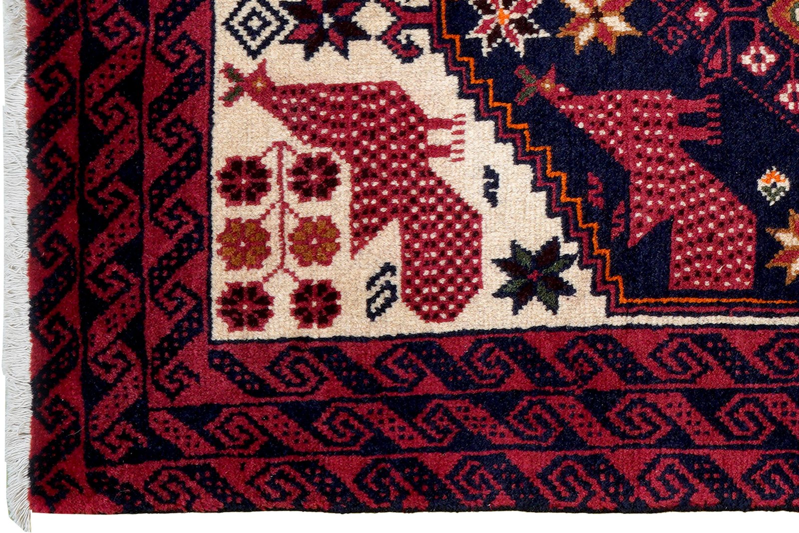 Belutch — Hand-knotted, 91x194 cm, Blue, 100% Virgin Wool | View 3